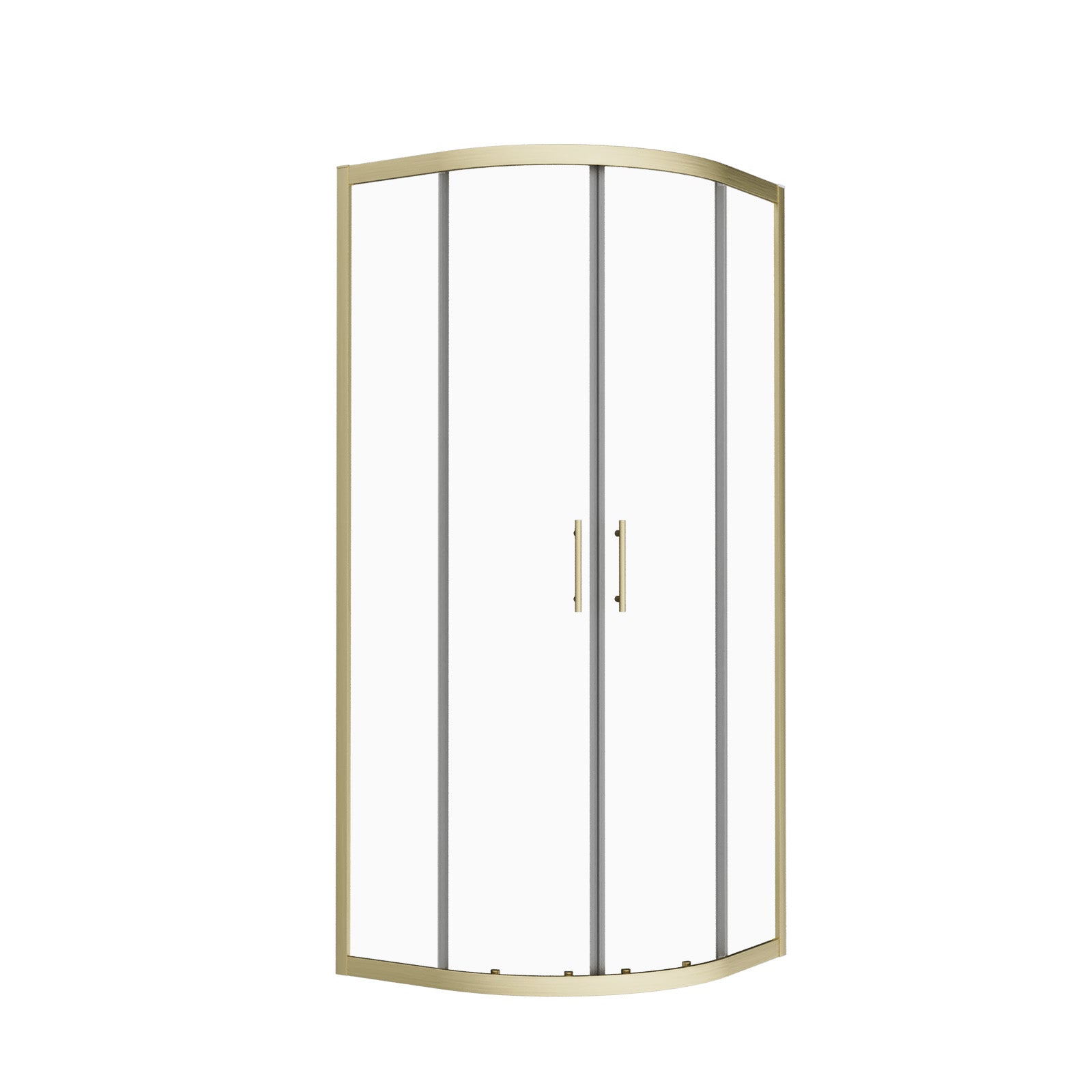 Saturn 800 x 800mm Quadrant Corner Shower Enclosure Brushed Brass