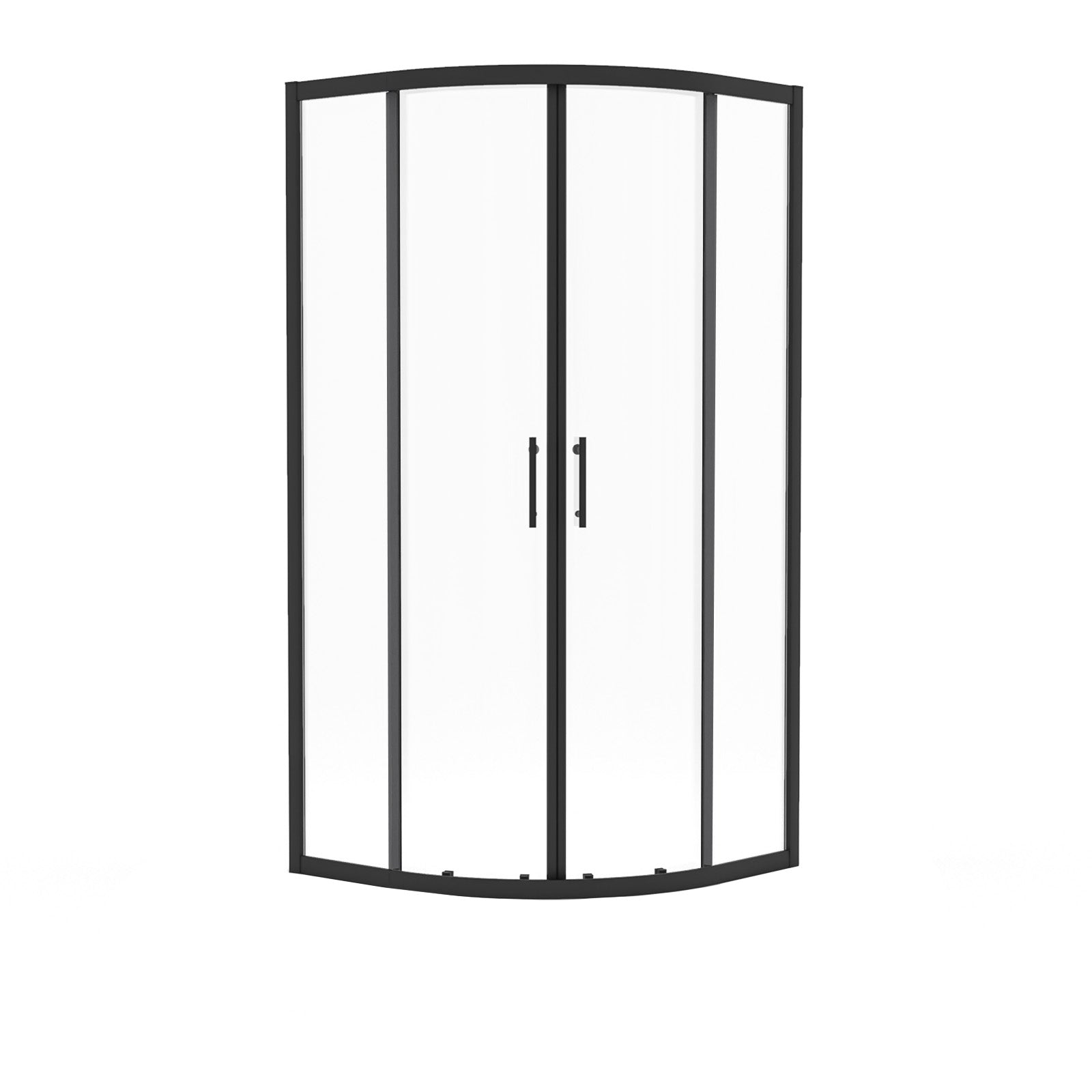 Saturn Quadrant 900mm Shower Enclosure, Tray & Waste Matte Black