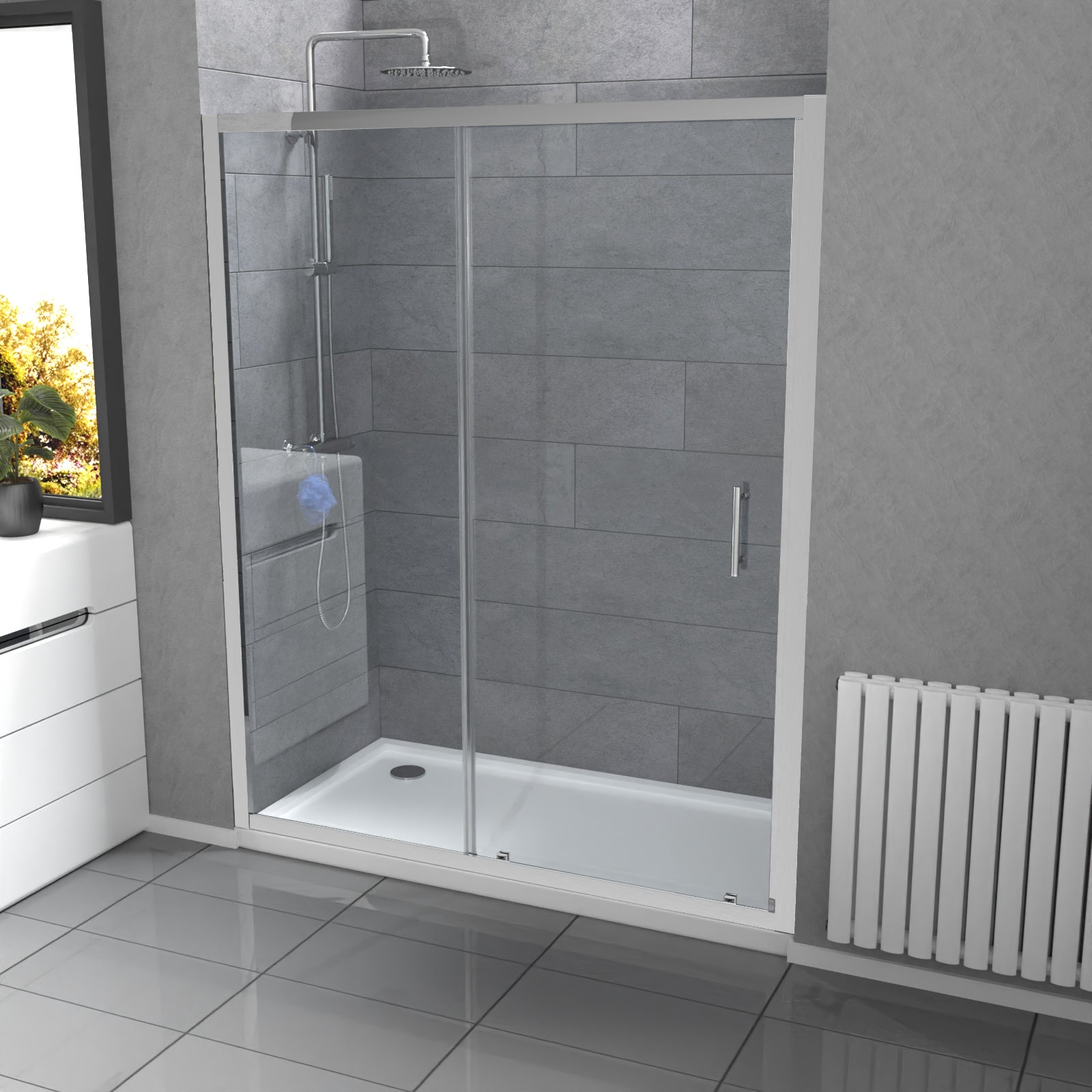 Saturn Glass Sliding Door Panel for Shower Enclosures