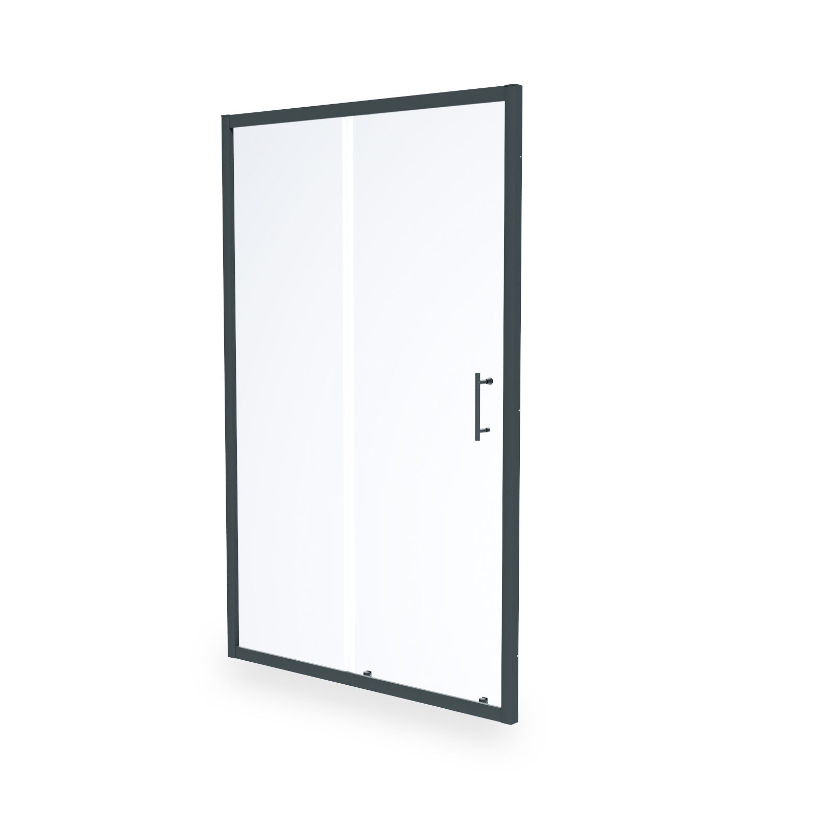 Magna Sliding Glass Screen Shower Door Matte Black