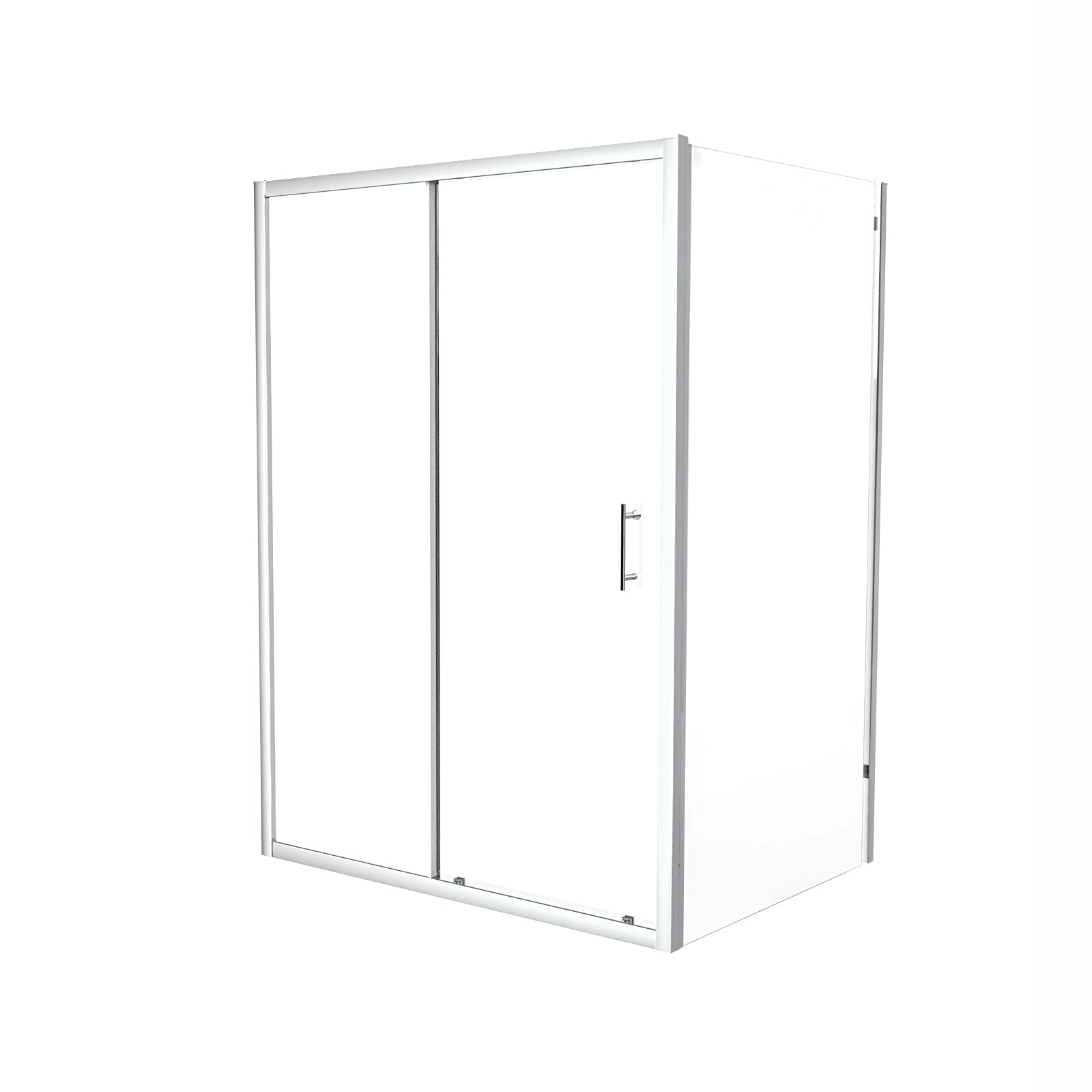 Shower 1000mm Sliding Door with 700 mm Frameless Glass Side Panel Screen