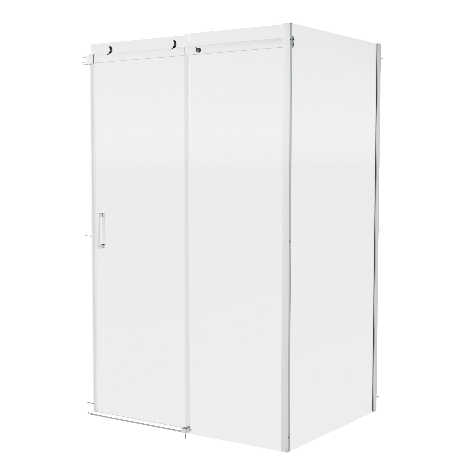 Hardwick 1100mm Frameless Sliding Shower Door 8mm Clear Tempered Glass