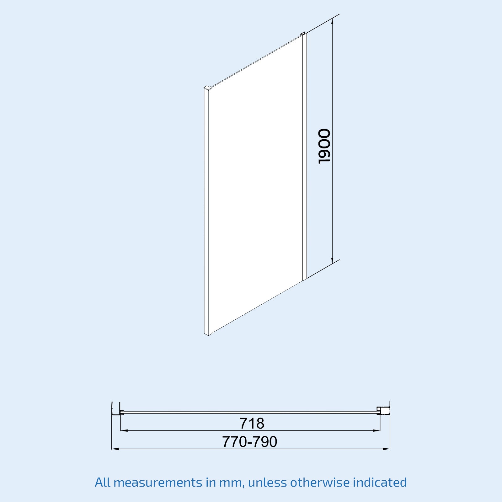 Hardwick 1100 x 800mm Frameless Silver Sliding Shower Door Enclosure Tray & Waste