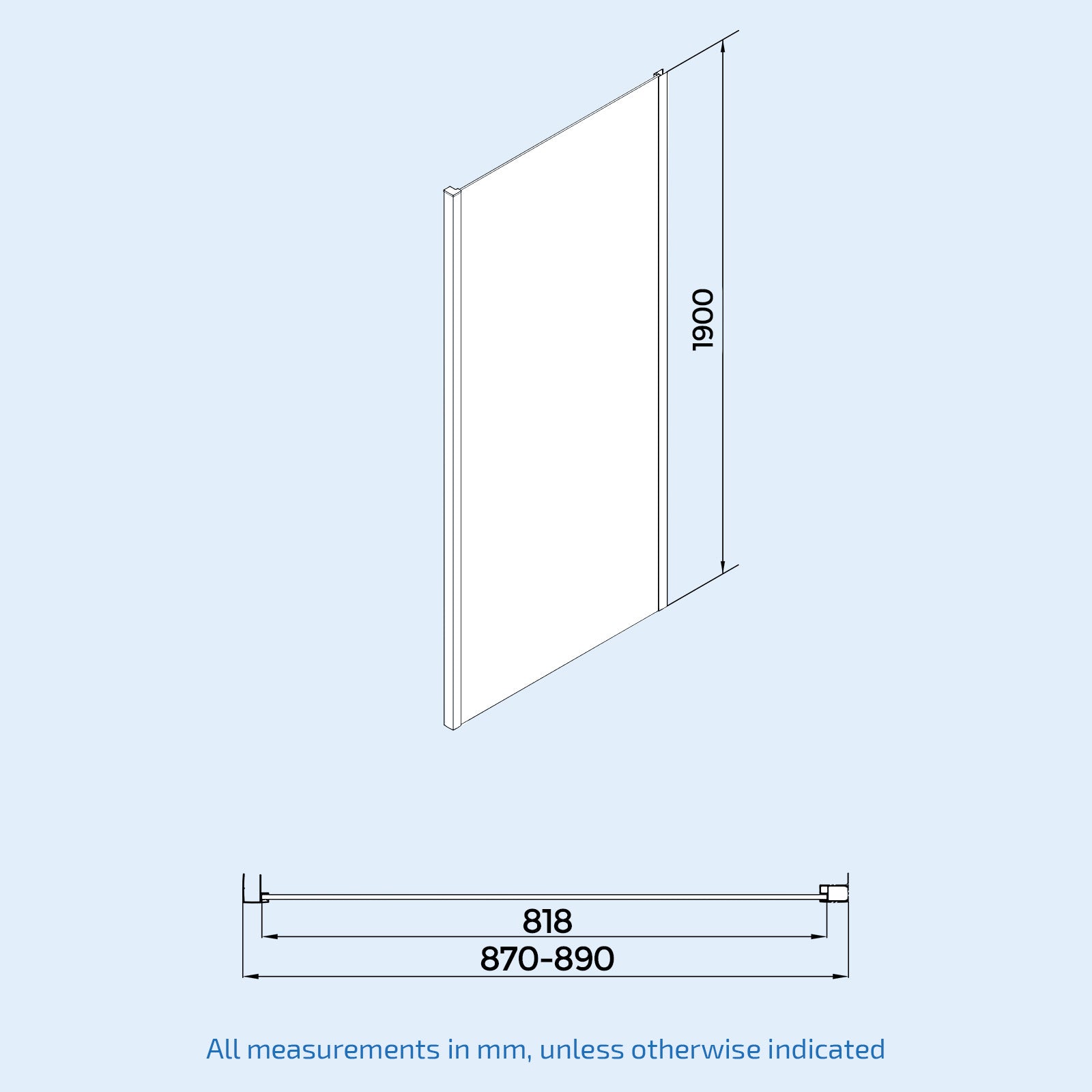 Octax Frameless Bi-Fold Shower Enclosure Door with Side Panel Glass Screen