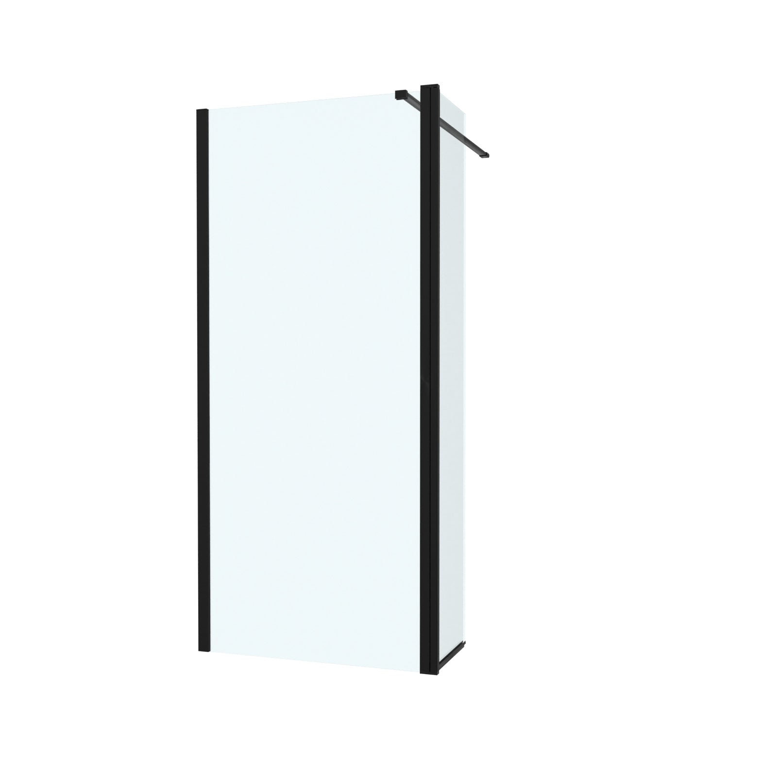 Shower enclosure with black frame 