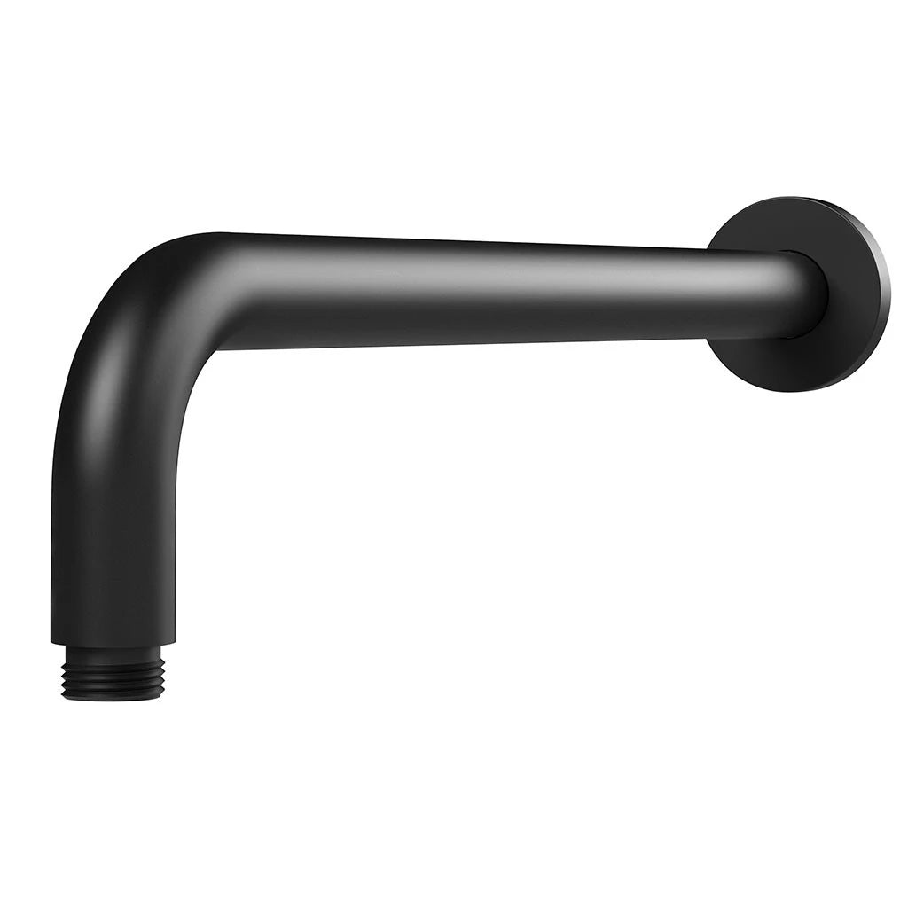 Matte Black Round 300 Mm Wall Mounted Shower Head Arm Fixed For Rain Shower Head