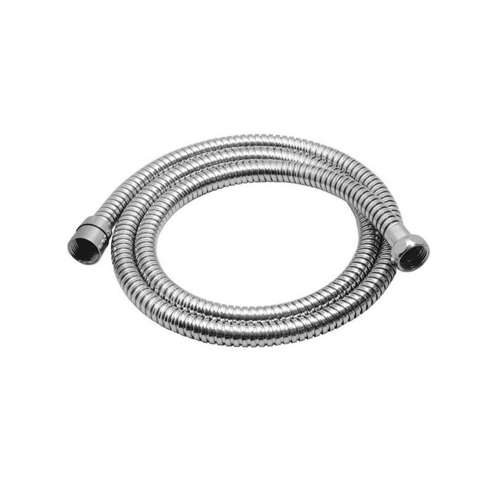 Modern Round Chrome Finish Shower Head With Hose & Wall Mounted Holder