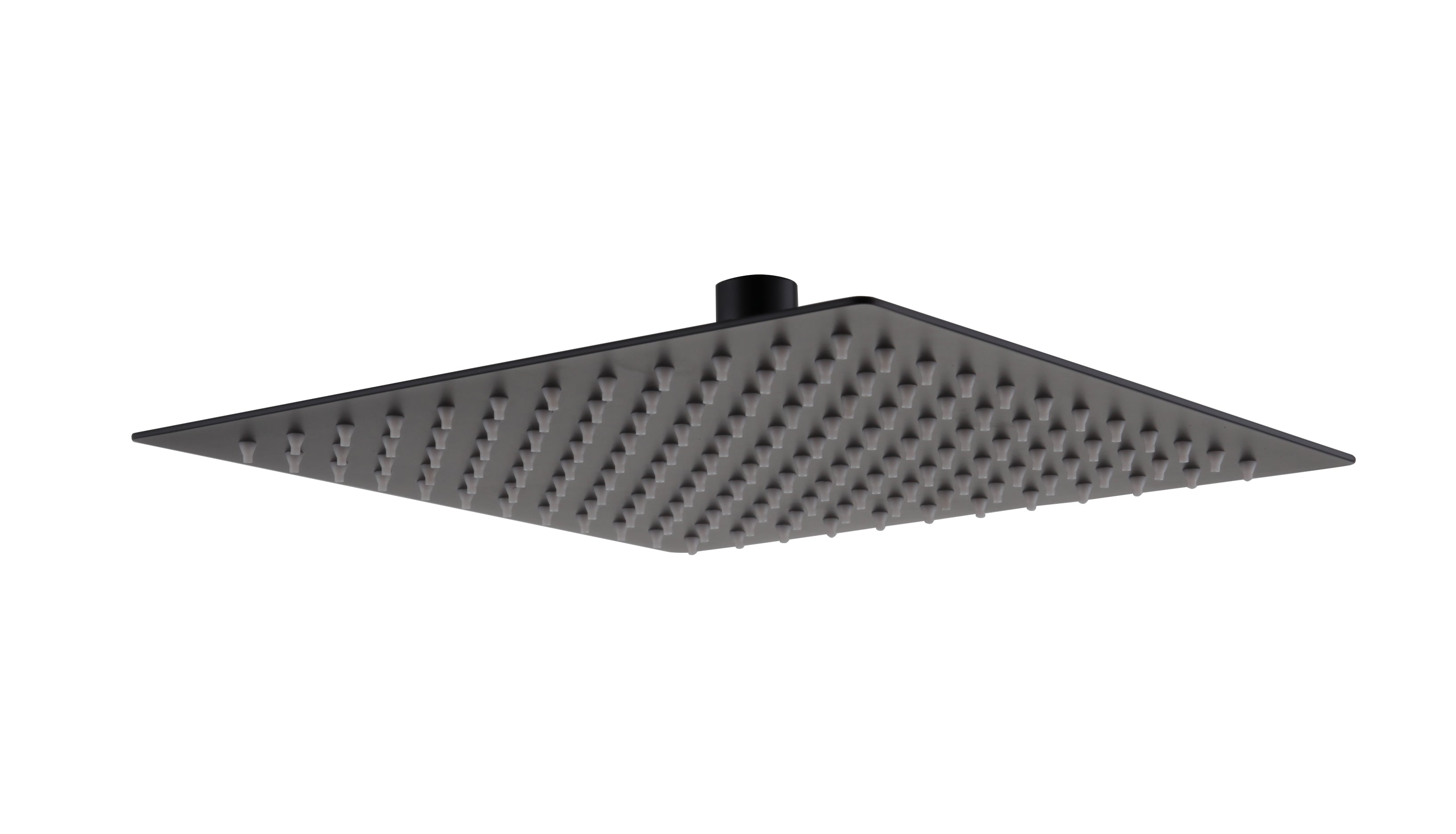 Temel Black Matte 2-Way 200mm Square Rainfall Shower Head Hand Held Mixer Valve