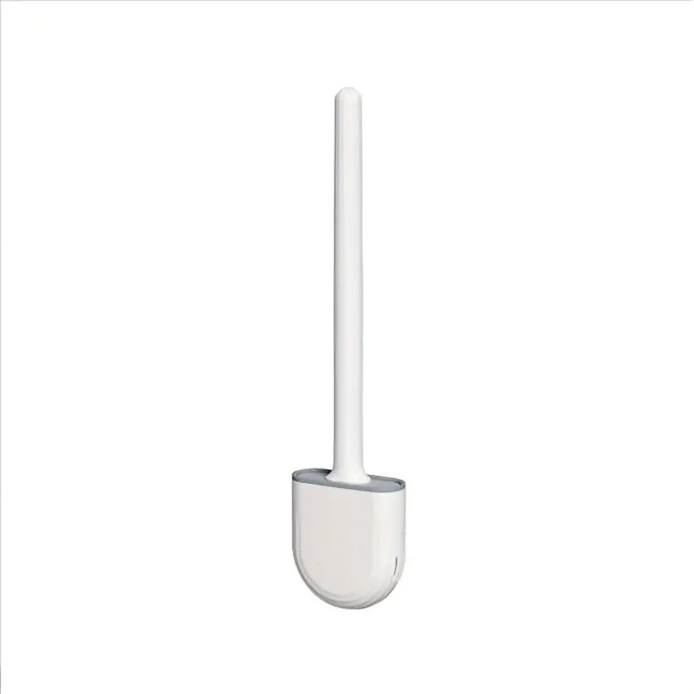 Shelly Silicone Toilet Brushes with Wall Mounted Toilet Brush Holder White