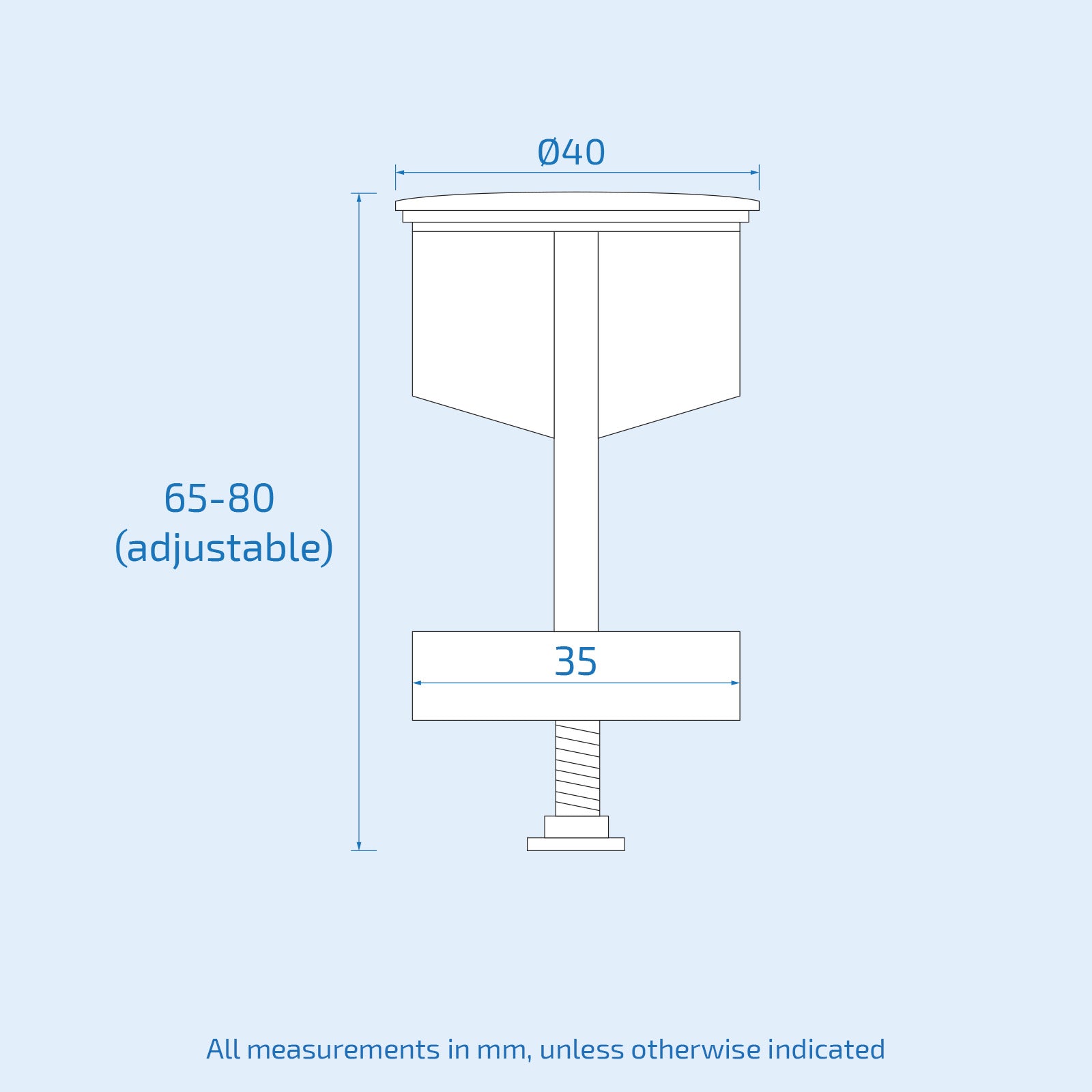 36mm Waste Basin Pop-Up Chrome Plated