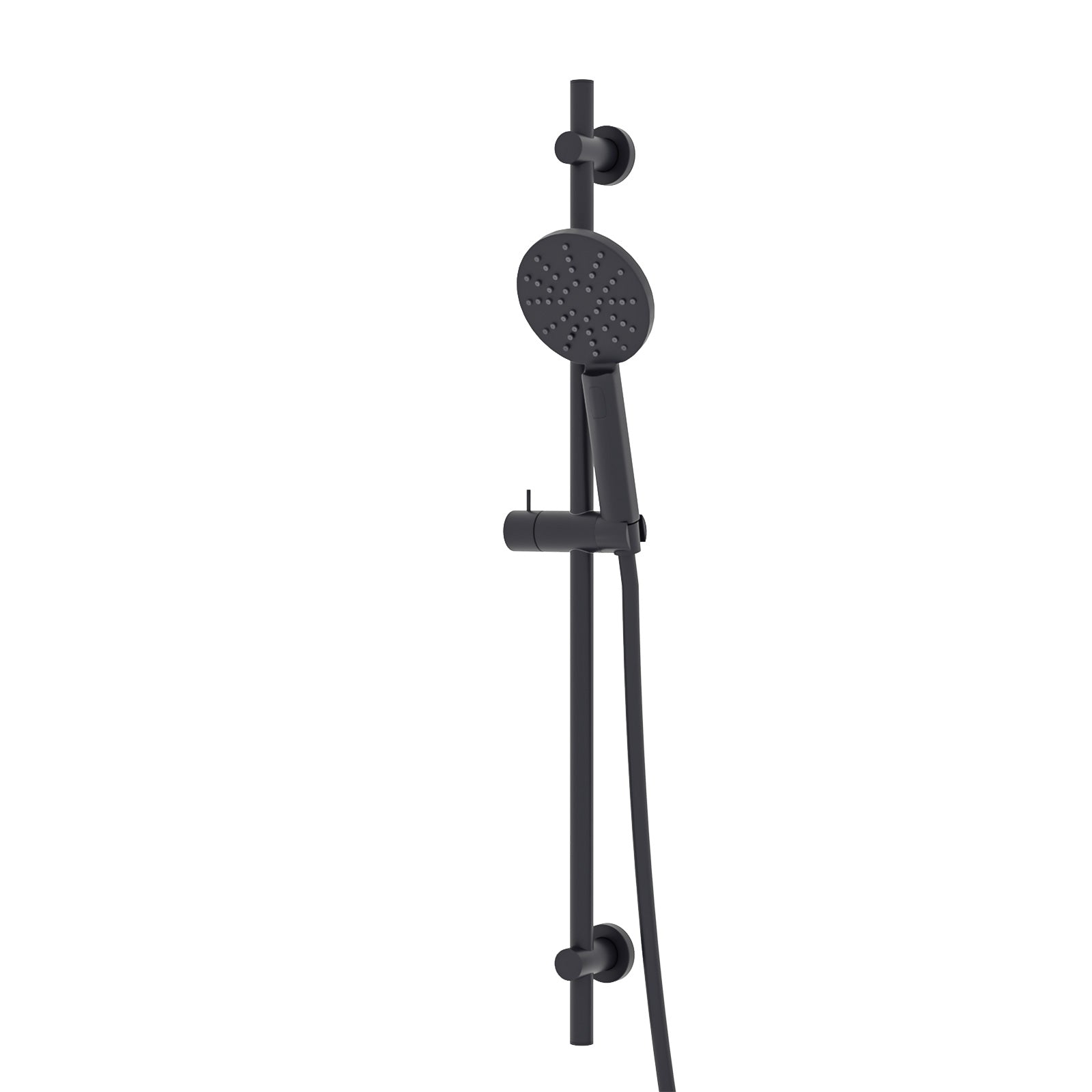 Voilet 2 Dial 2 Way Thermostatic Mixer, 200mm Shower Head, Slider Rail & Handset Matte Black