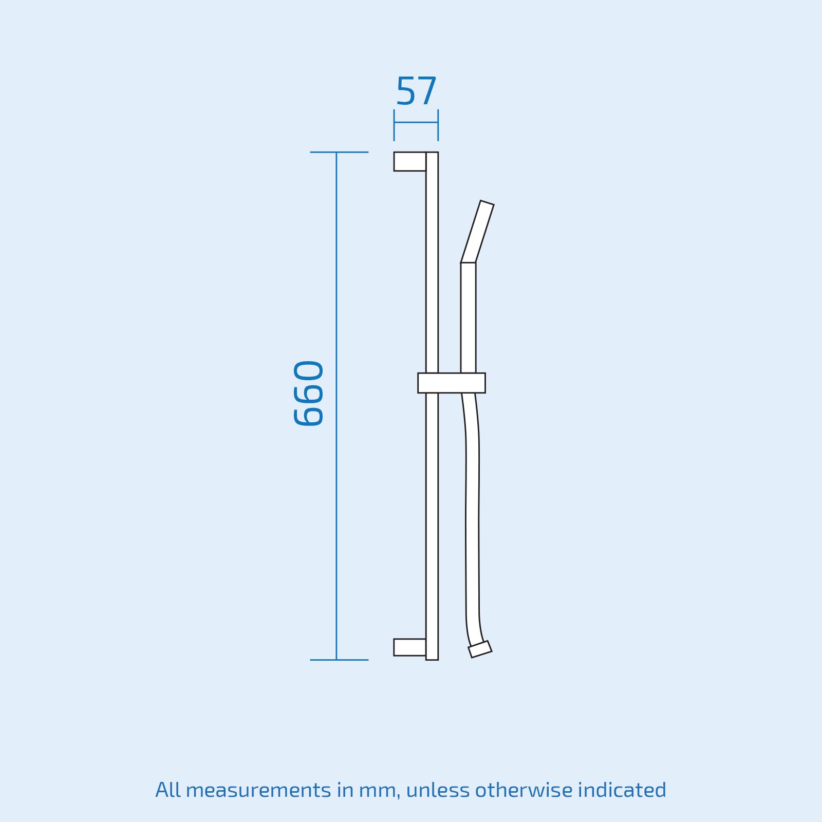 Dex Bath Shower Mixer + Slider Rail Kit