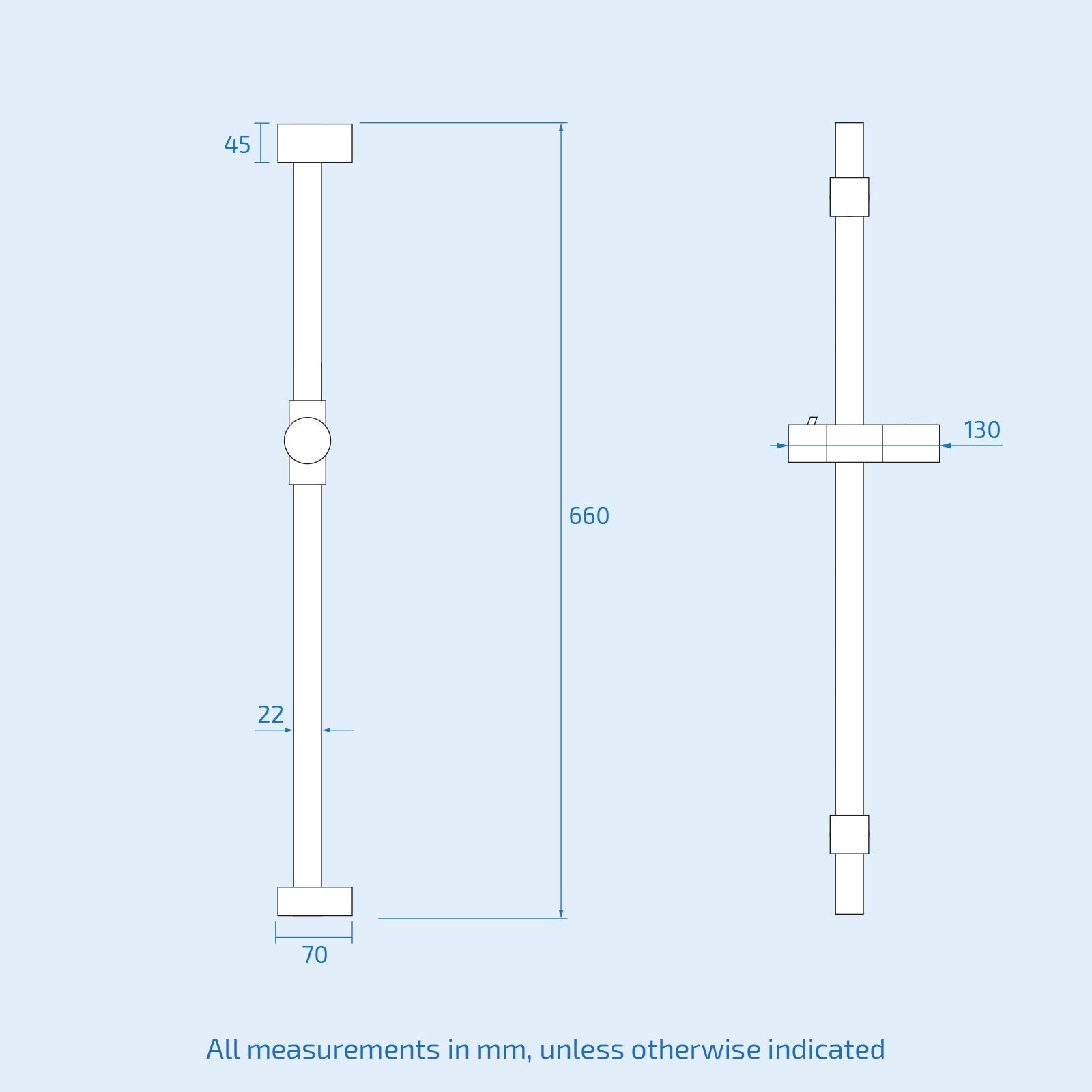 2 Dial Thermostatic Mixer Shower Set, Handset & Riser Slider Rail Kit