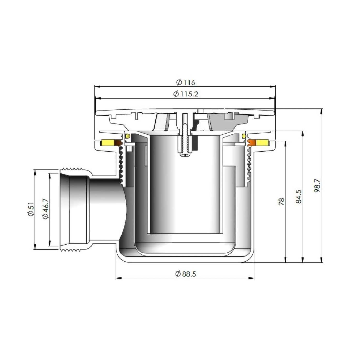 Magna 1100 mm Slider Shower Door Enclosure with 760 Frameless Glass Panel Screen + Tray