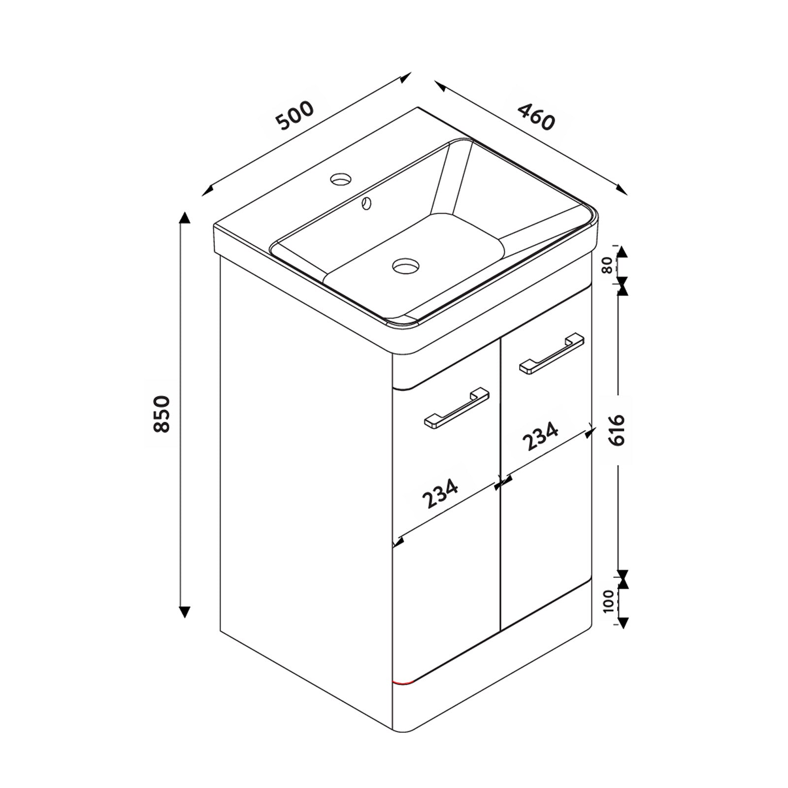 Grey 1000mm Basin Vanity Unit WC BTW Rimless Toilet