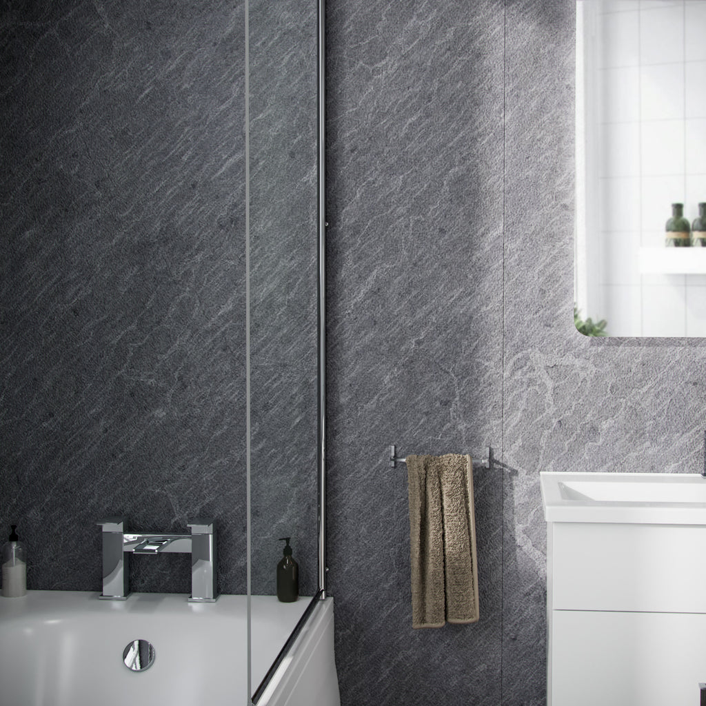 Slate Pvc Cladding PVC Wall Panel Slate Grey 1000mm X 2400mm X 10mm