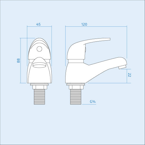 Studio Modern Set Of Chrome Twin Basin Mixer Taps & Twin Bath Filler Taps