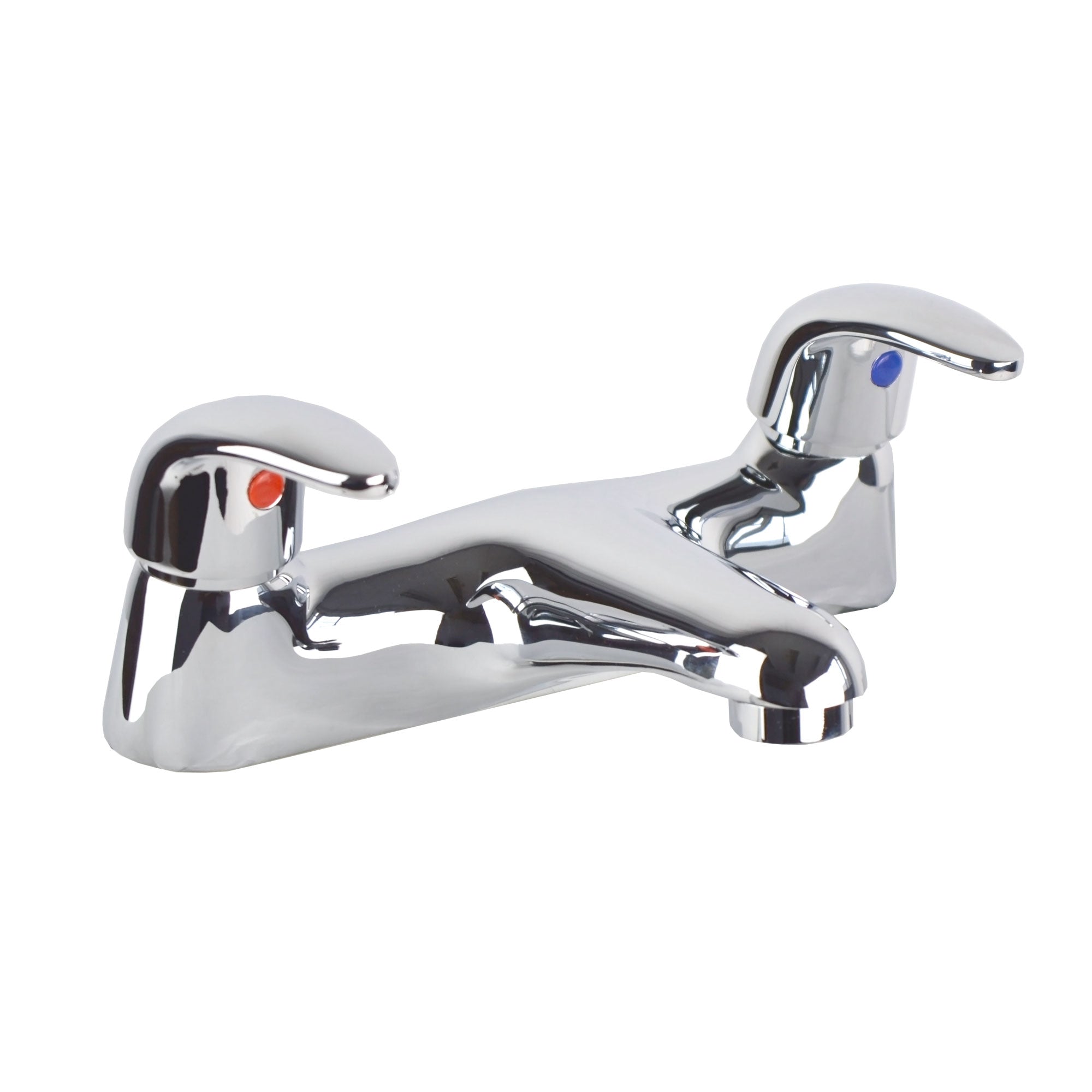 Modern Bath Filler Faucet Tap Two Lever Mixer Chrome