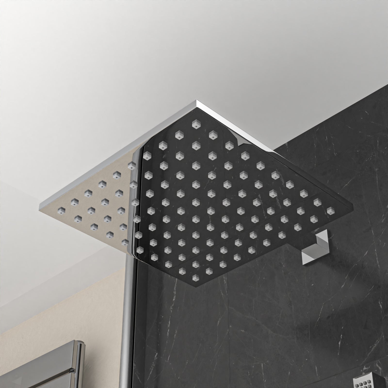 Chrome Conceal Shower Mixer with Diverter Hand Held Shower Head Set