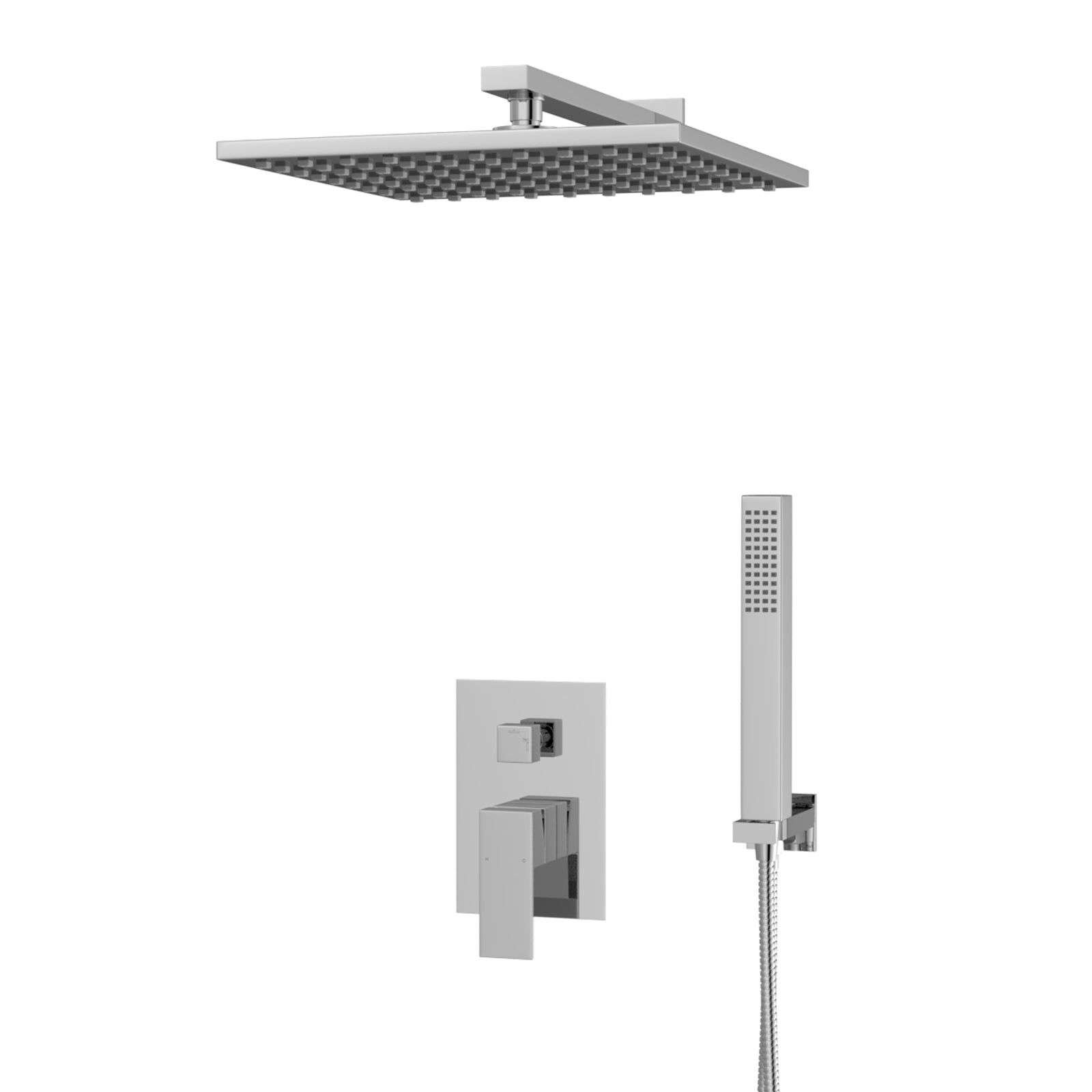 Chrome Conceal Shower Mixer with Diverter Hand Held Shower Head Set