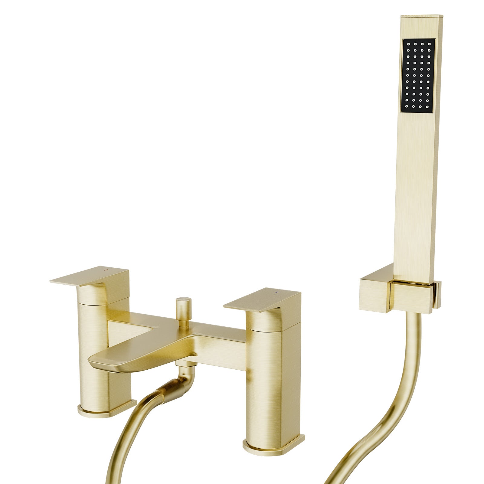 Astra Brushed Brass Bath Shower Mixer Tap with Handheld Kit