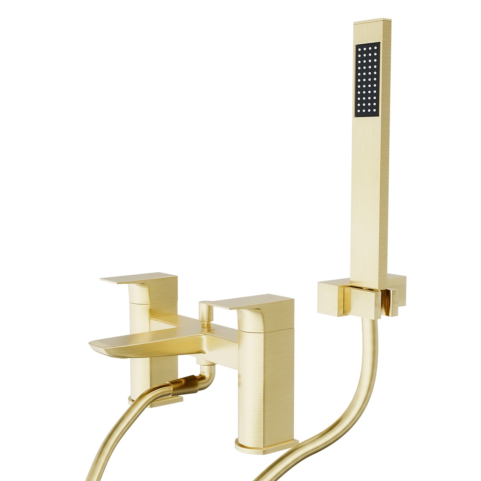 Astra Brushed Brass Bath Shower Mixer Tap with Handheld Kit