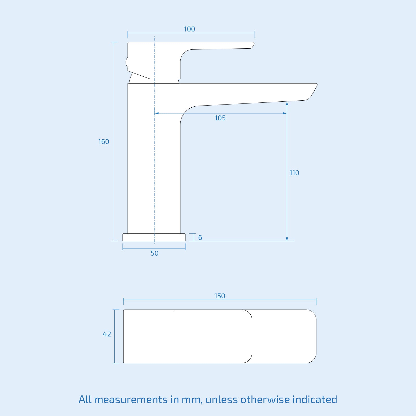 Astra Brushed Brass Square Basin Mono Mixer Tap