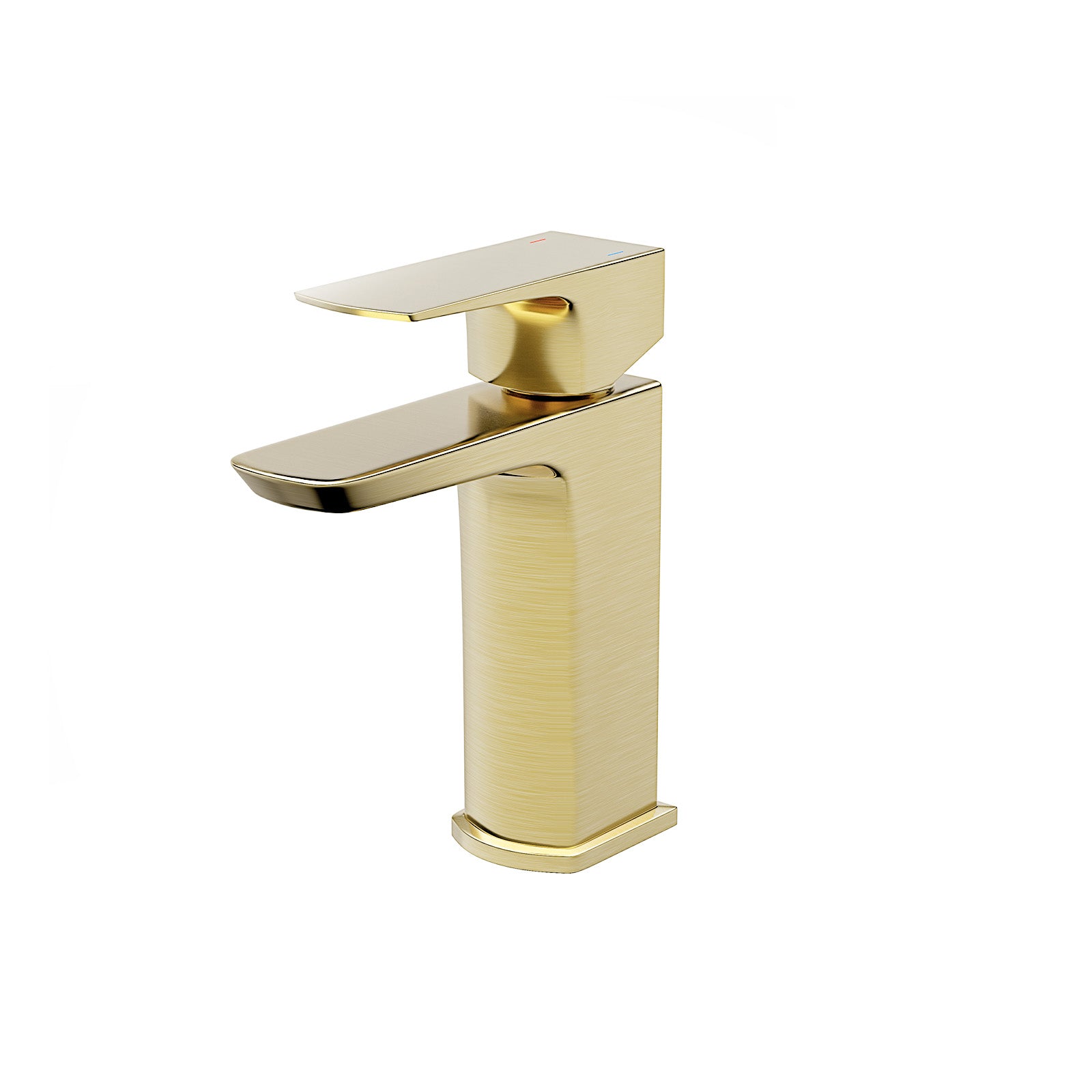 Astra Brushed Brass Square Basin Mono Mixer Tap