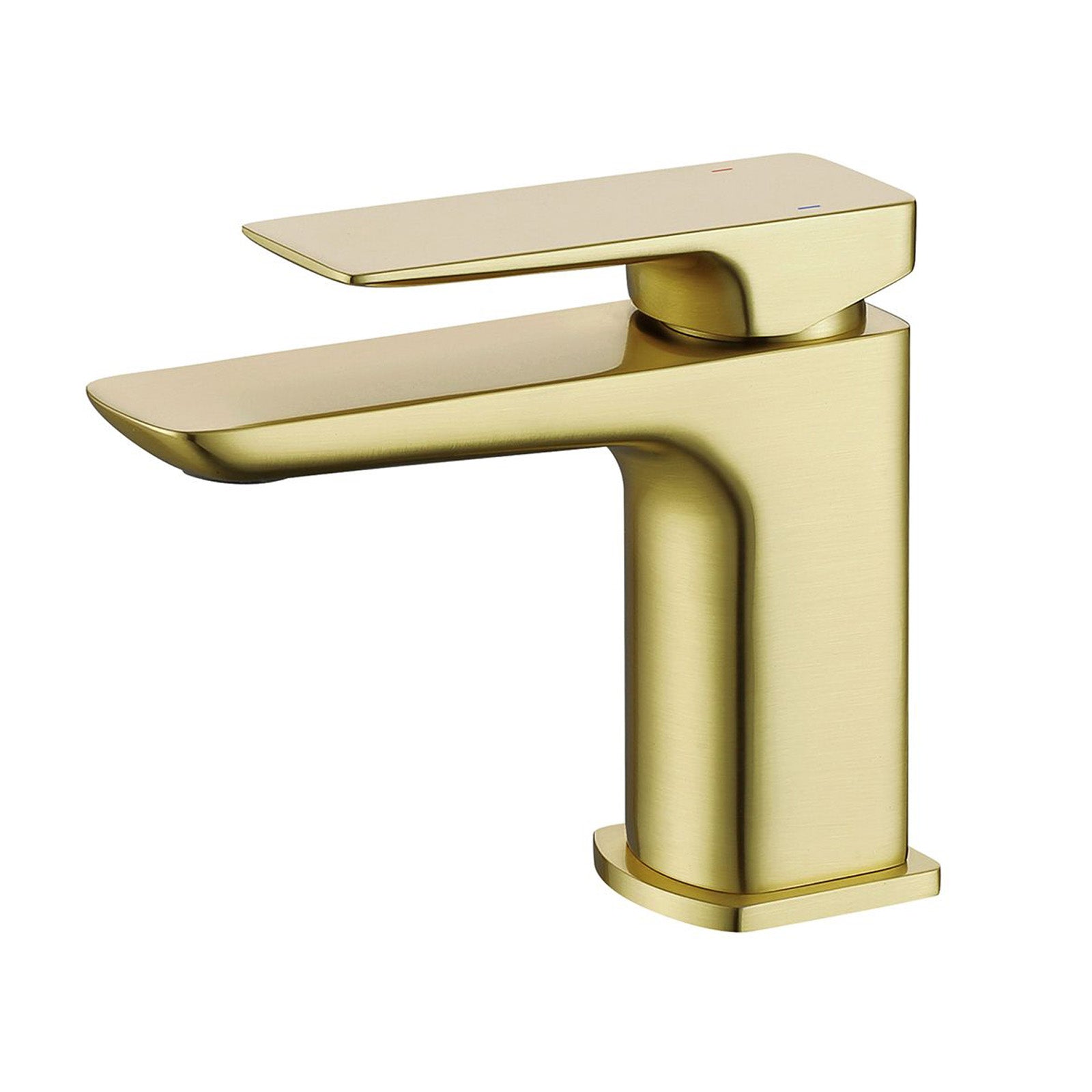 Astra Brushed Brass Square Basin Mono Mixer Tap