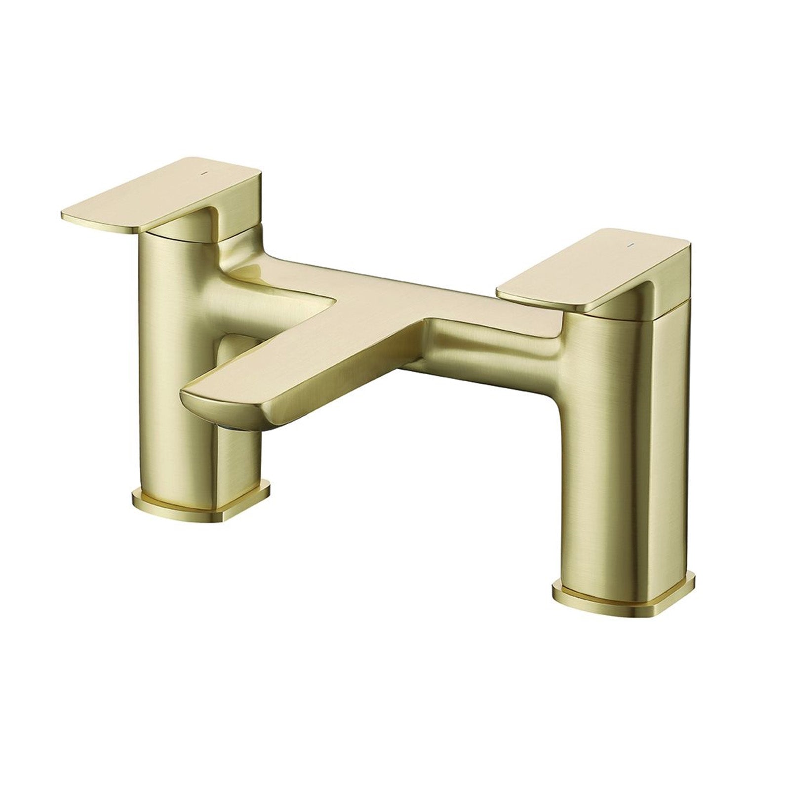 Astra Brushed Brass Designer Square Deck Mounted Bath Filler Tap