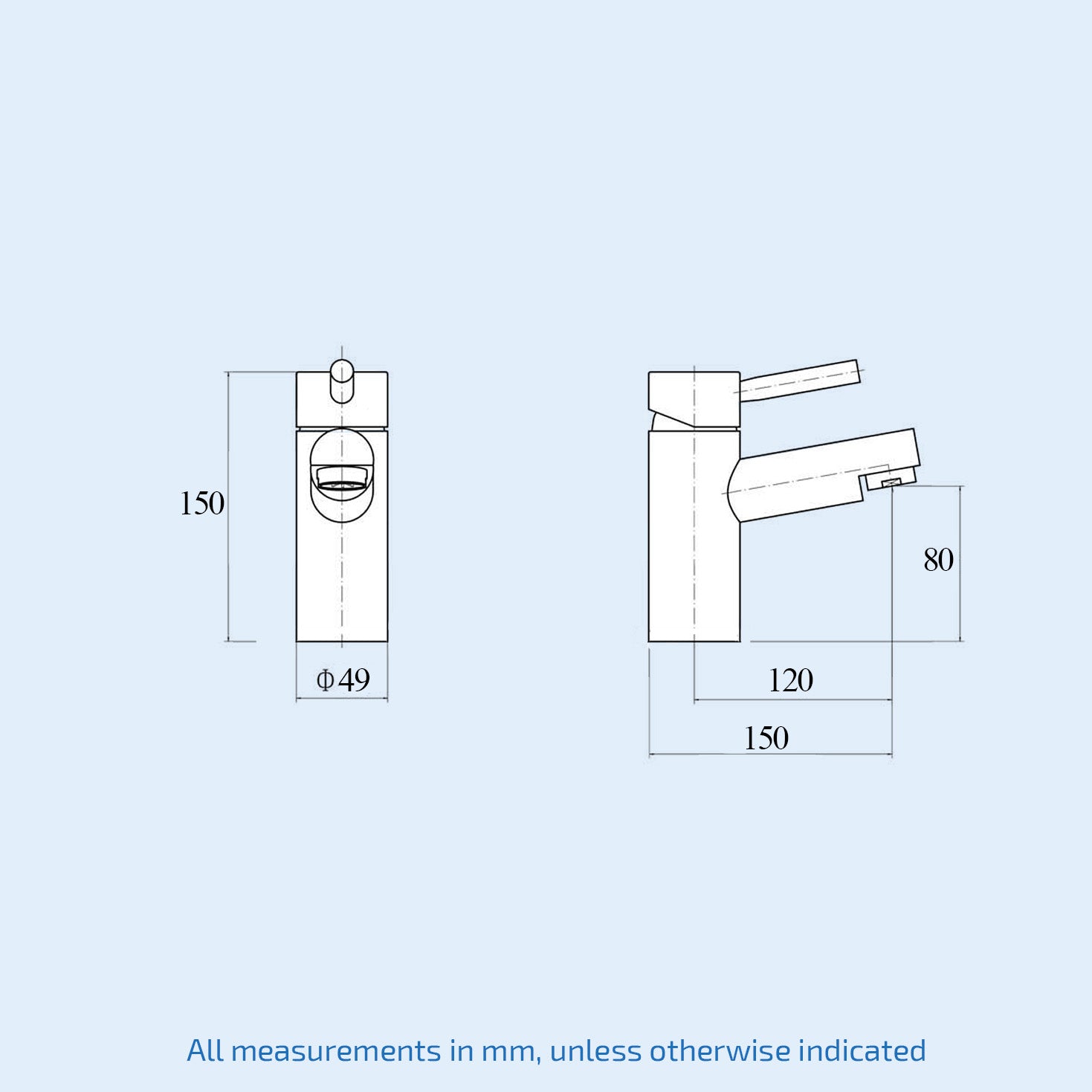 Kyic Bathroom Chrome Basin Sink Single Lever Mixer Tap