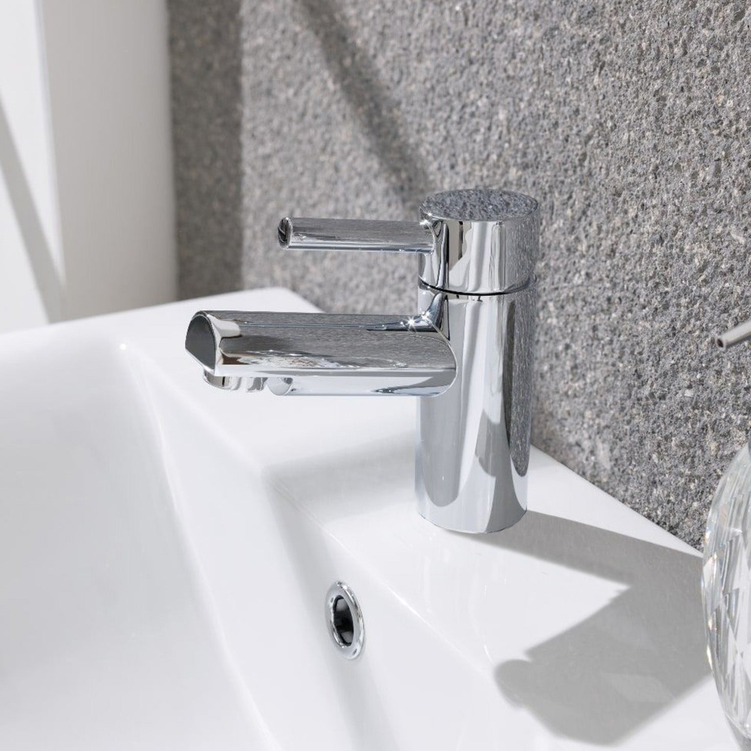 Kyic Bathroom Chrome Basin Sink Single Lever Mixer Tap