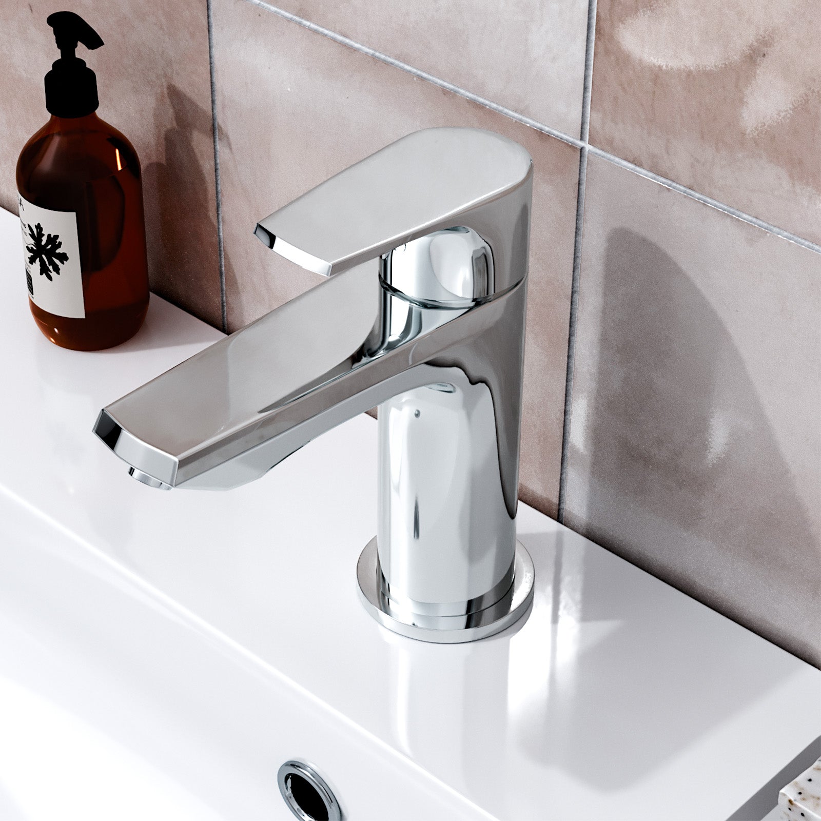 Chrome Bathroom Mono Basin Sink Mixer Tap