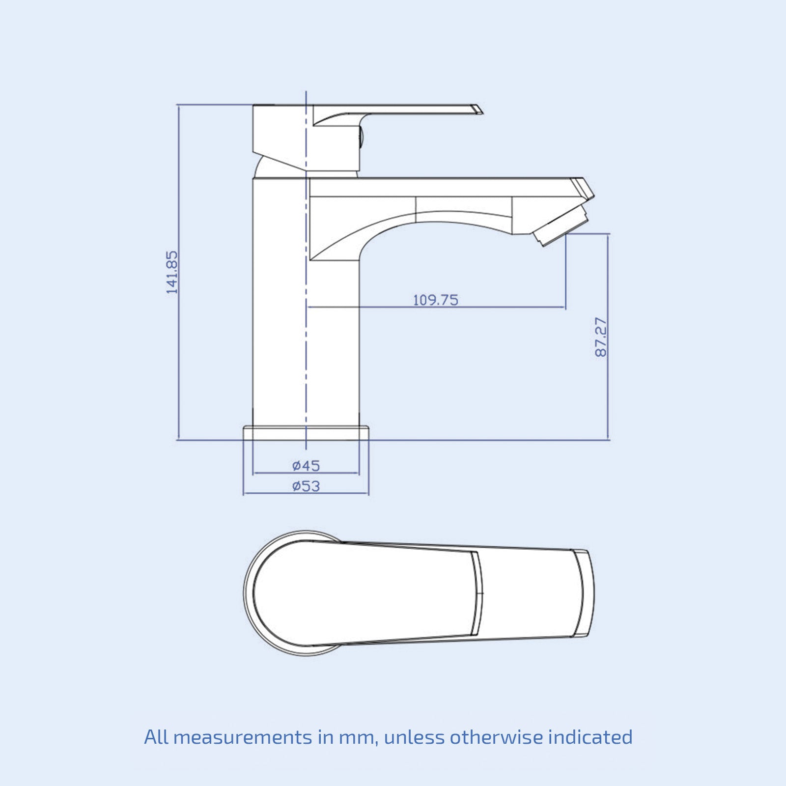 Chrome Bathroom Mono Basin Sink Mixer Tap