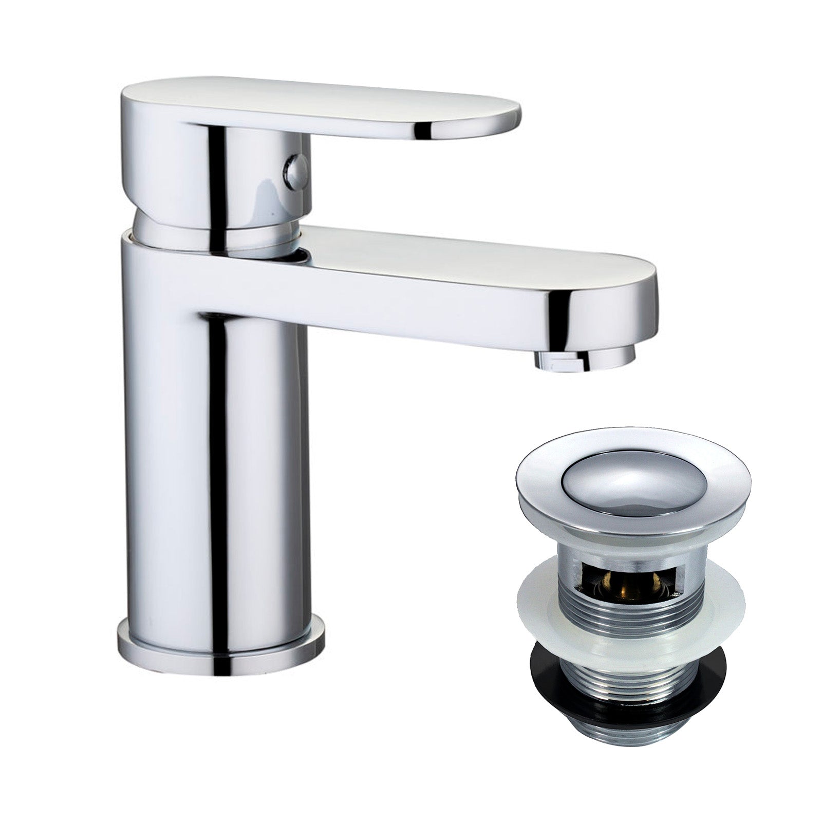 Modern Chrome Basin Mono Mixer Tap with Waste