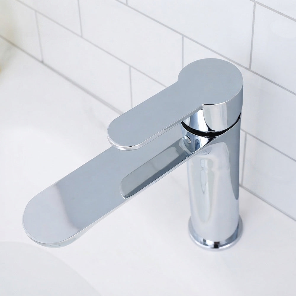 Modern Chrome Bathroom Single Lever Mono Basin Mixer Tap
