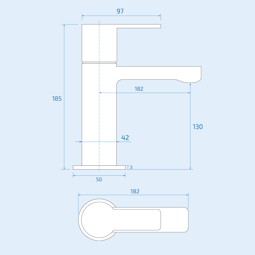 Modern Chrome Bathroom Single Lever Mono Basin Mixer Tap