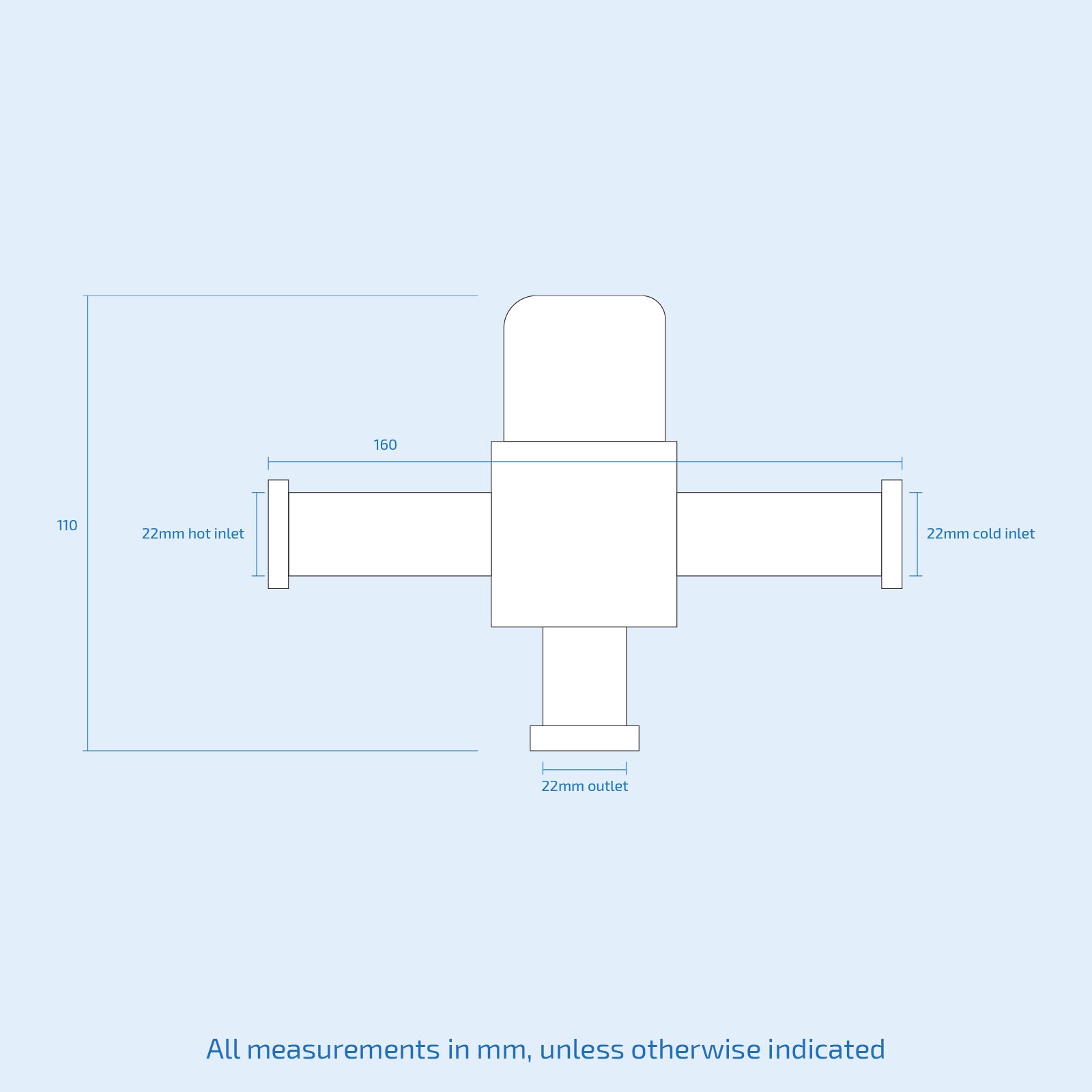 Douche With 1.2m Stainless Steel Hose & Mini Thermostatic Mixer Chrome