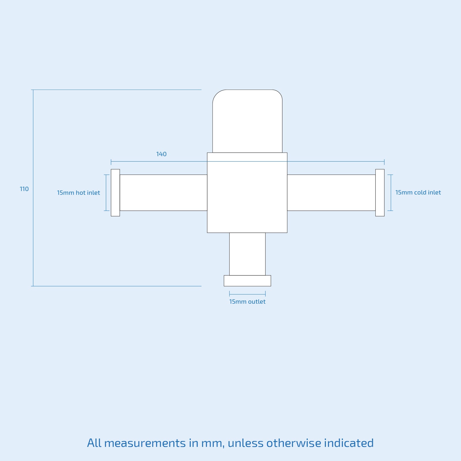 1/2" Thermostatic Mixer Valve For Shattaf Douche Kit Bidet Spray Basin Shower