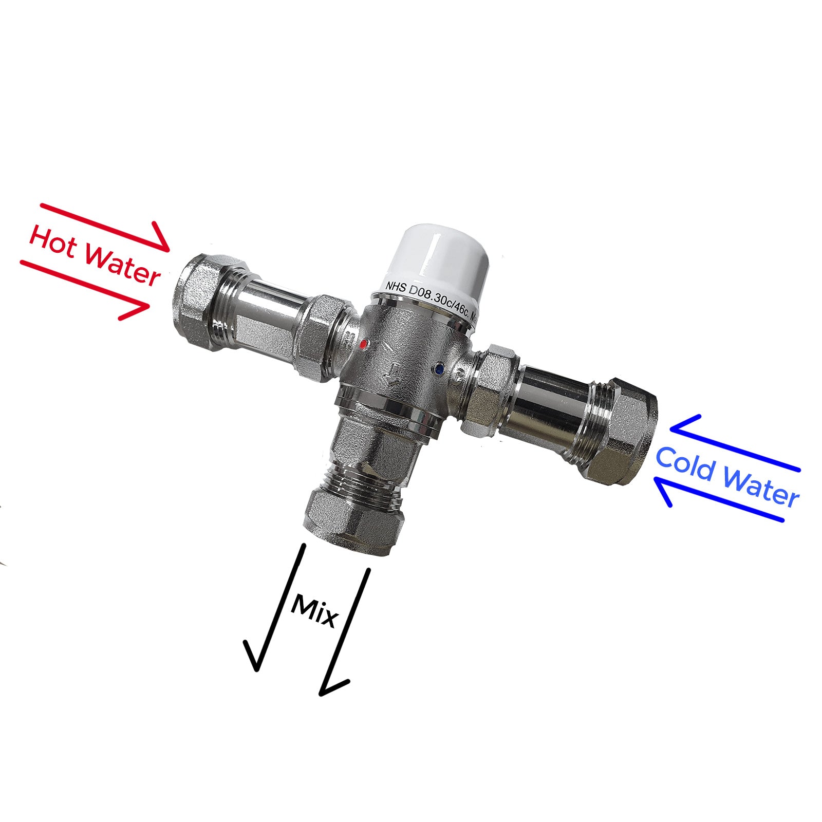 Bathroom 22mm Thermostatic Mixing Valve