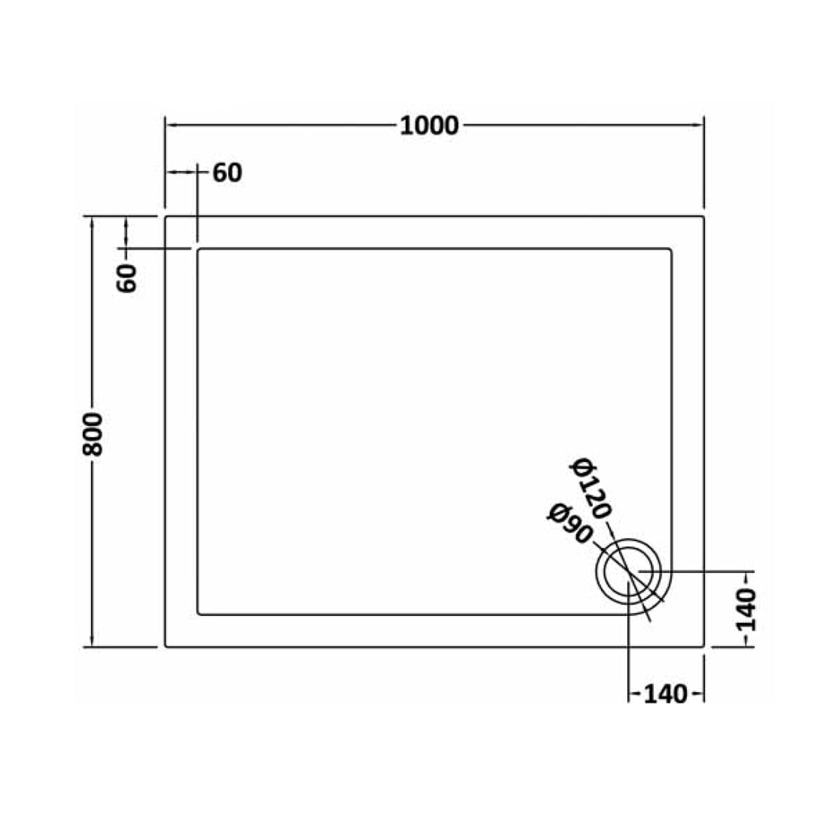Magna 1000mm Matte Black Framed Shower Sliding Door 800mm Frameless Glass Side Panel Screen & Slate Grey Tray