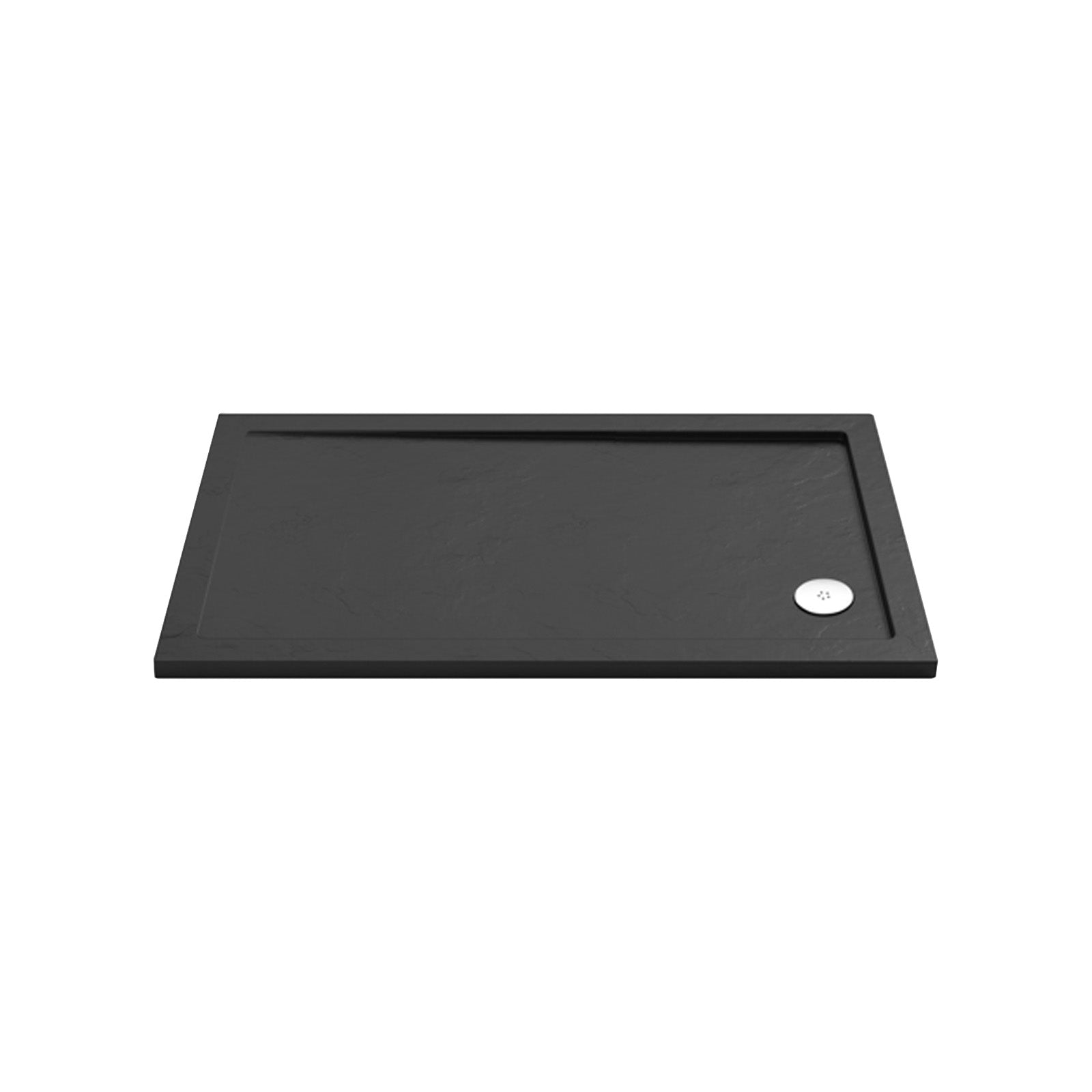 Slim 1000 x 900 mm Slate Grey Rectangular Polyurethane Resin Shower Tray