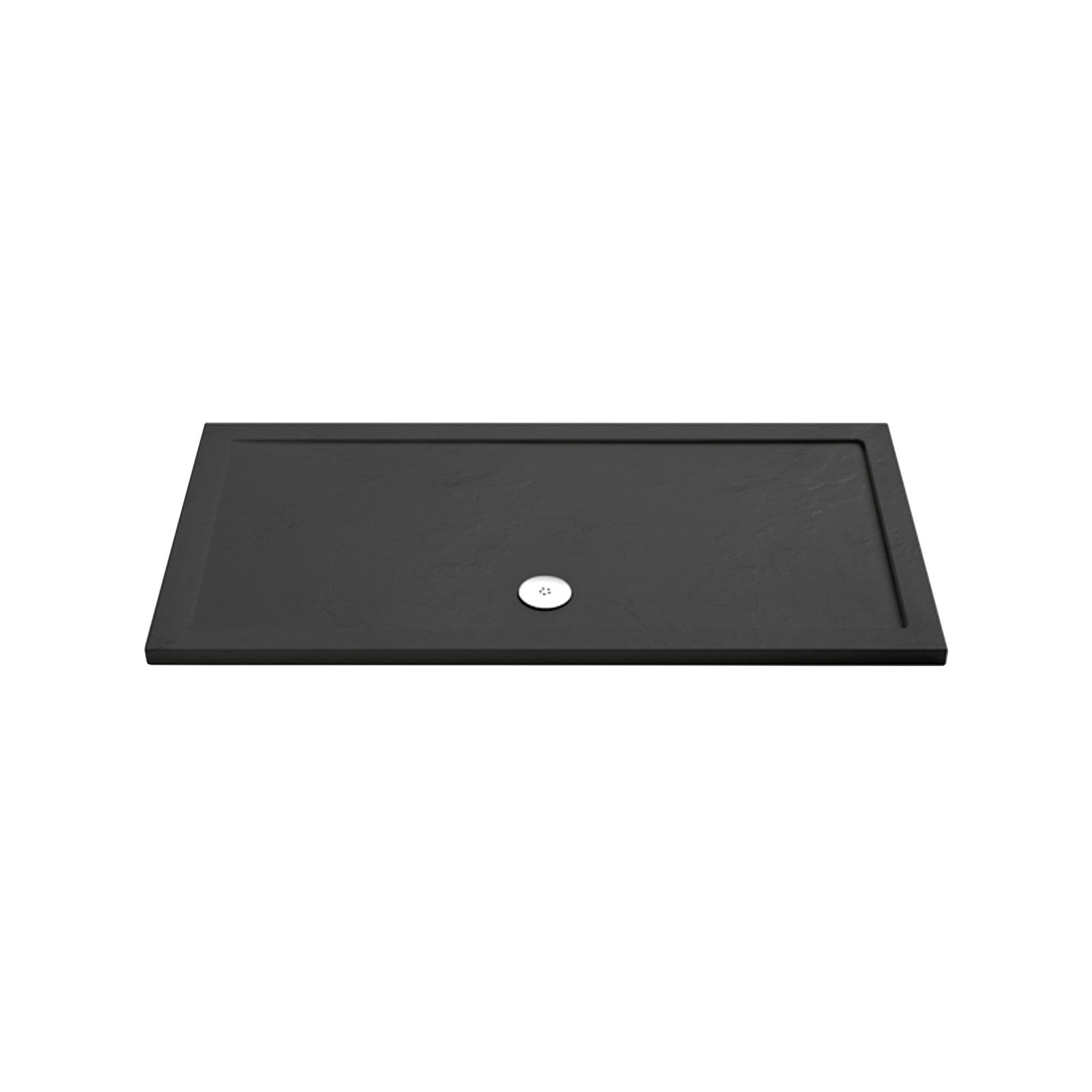 Slim 1400 x 900 mm Rectangular Polyurethane Resin Shower Tray Slate Grey