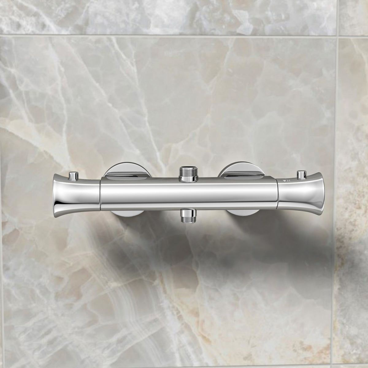 Modern Exposed Thermostatic Shower Mixer Bar Valve Chrome