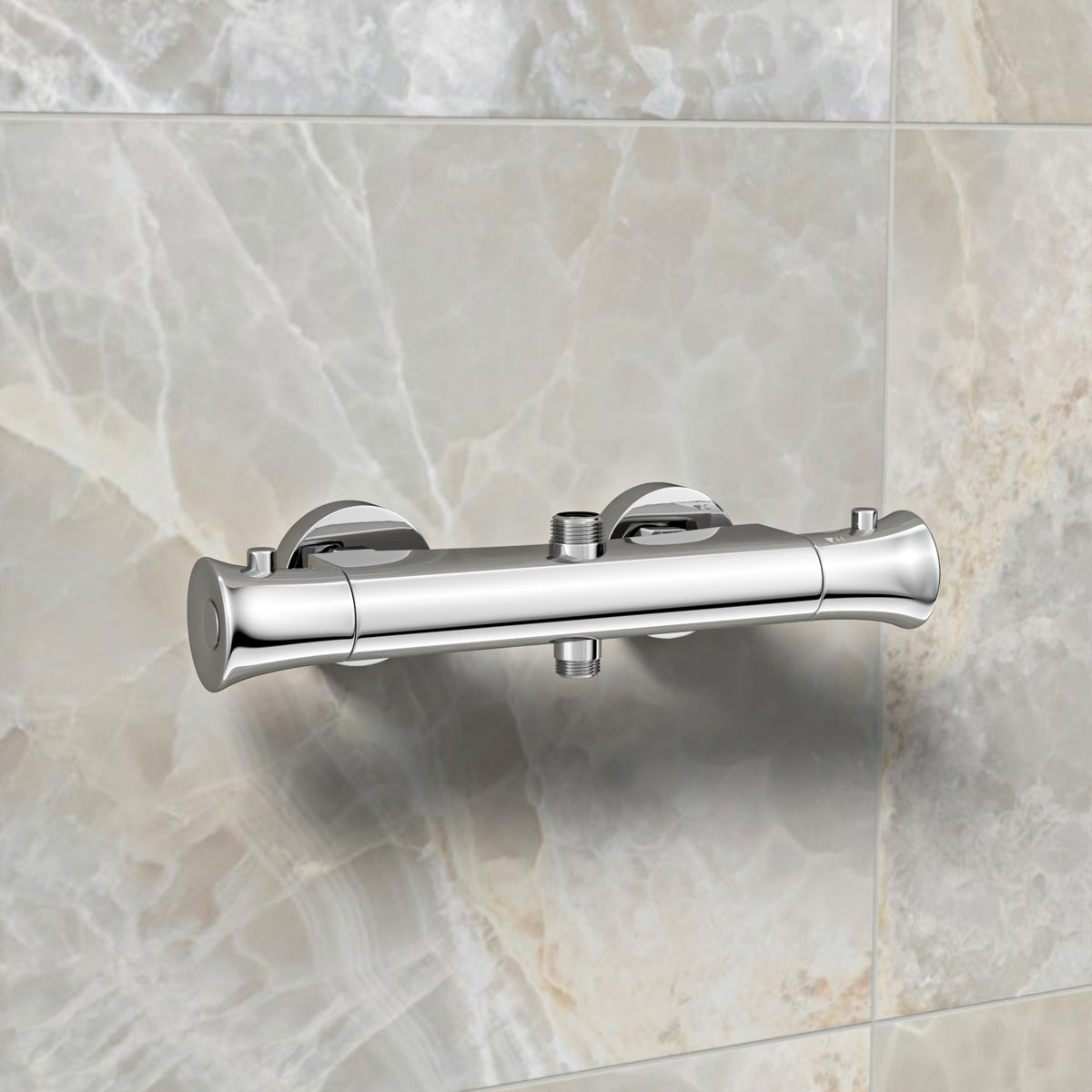 Modern Exposed Thermostatic Shower Mixer Bar Valve Chrome