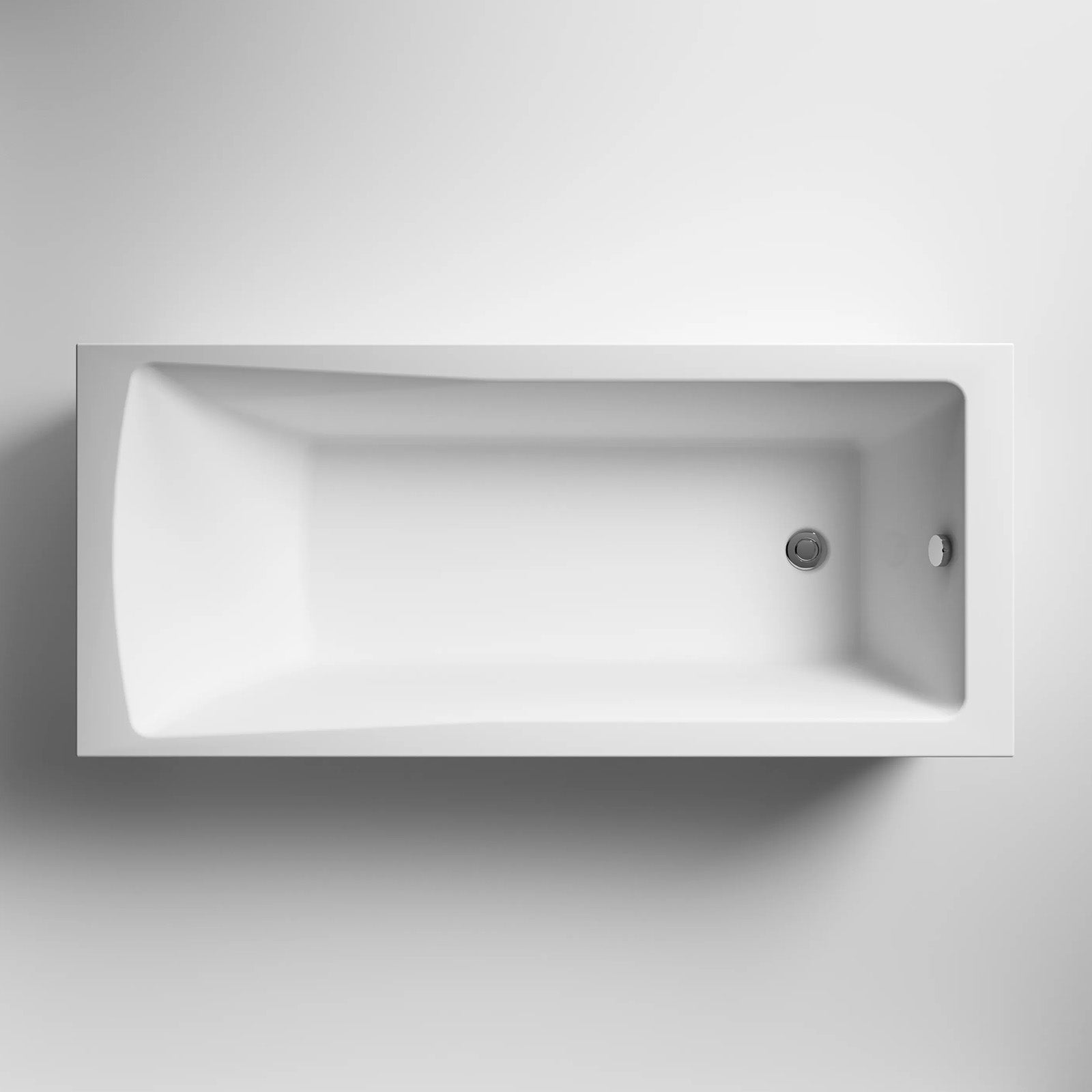 Square Single Ended Bath 1400 x 700 in White with Bath Legs