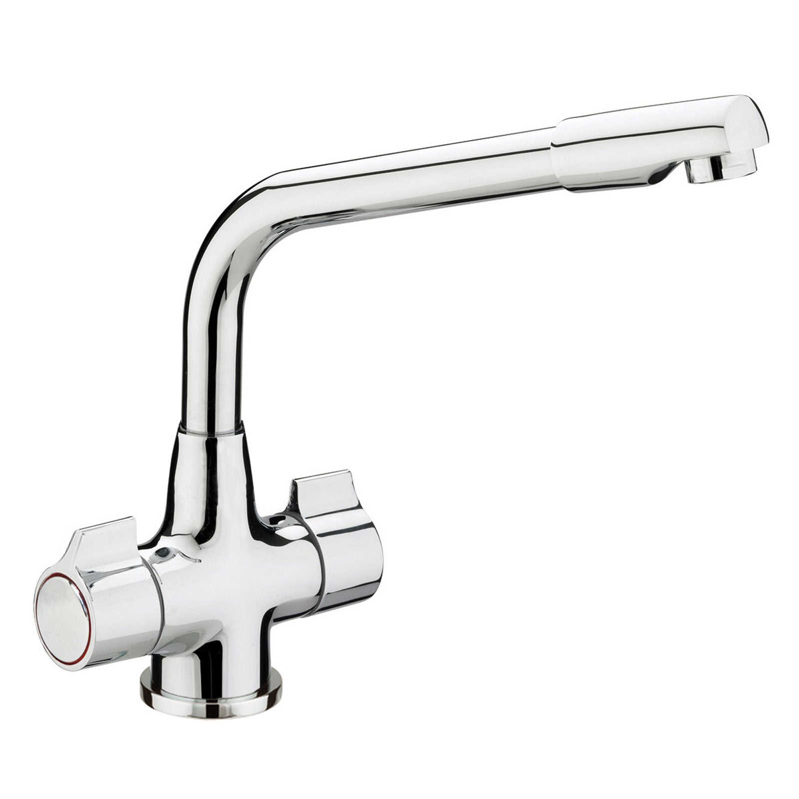 Olivia Twin Kitchen Sink Swivel Mixer Tap Chrome