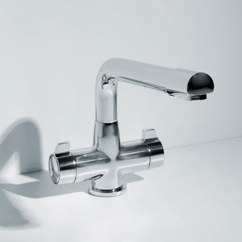 Olivia Twin Kitchen Sink Swivel Mixer Tap Chrome