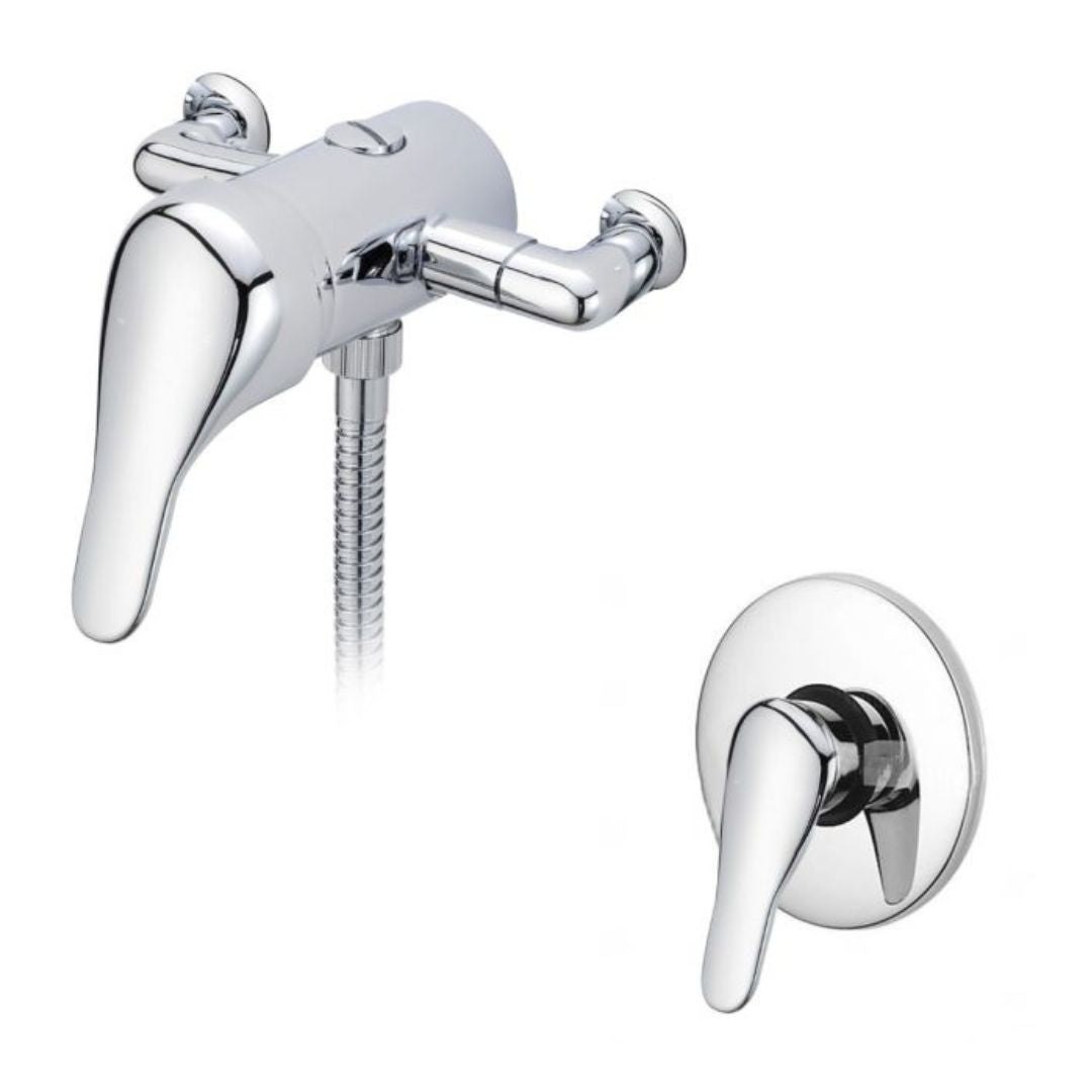 Dex Single Level Manual Shower Mixer Valve Chrome