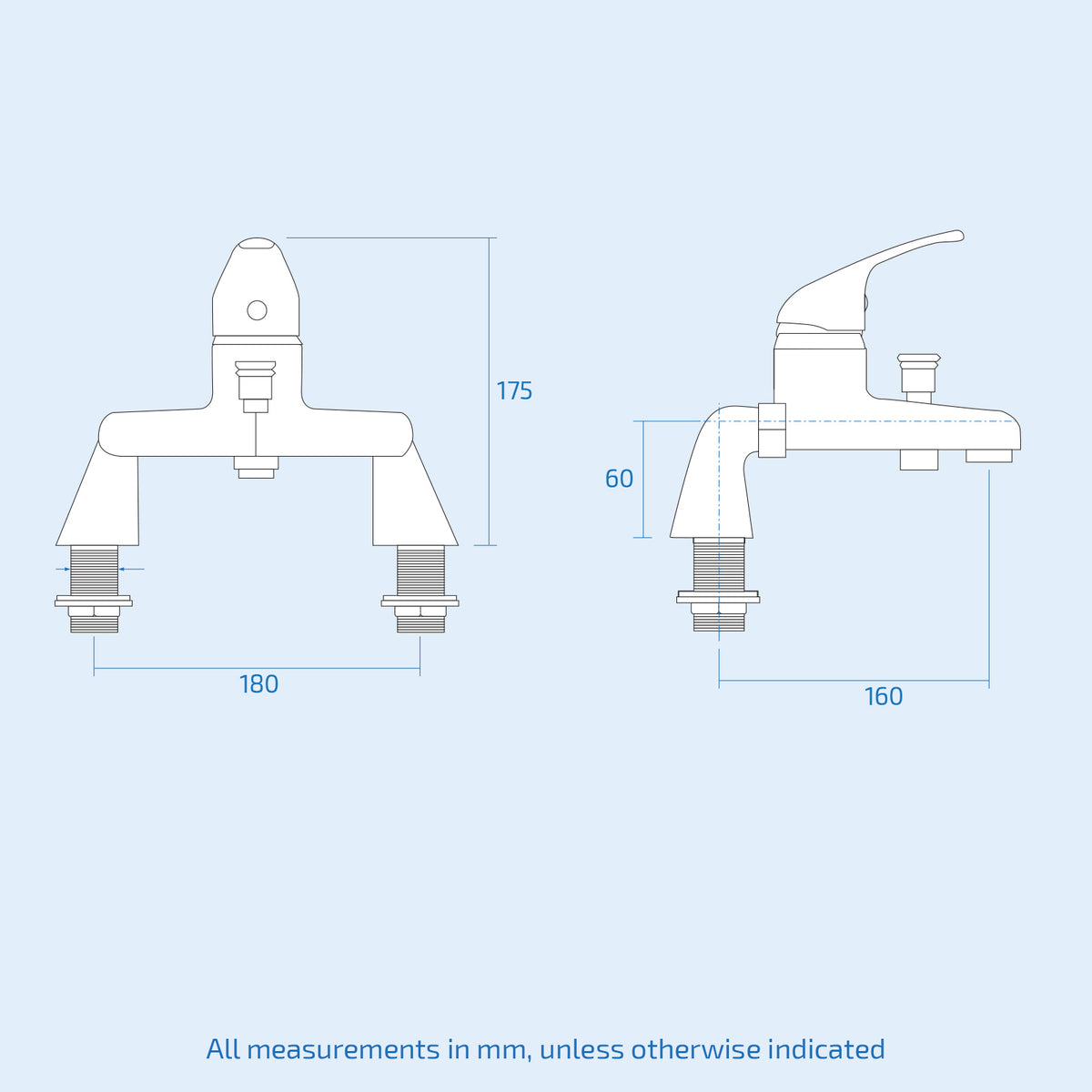 1700mm Round Bath With 550mm Vanity & Toilet, Bath Filler & Basin Mixer Tap